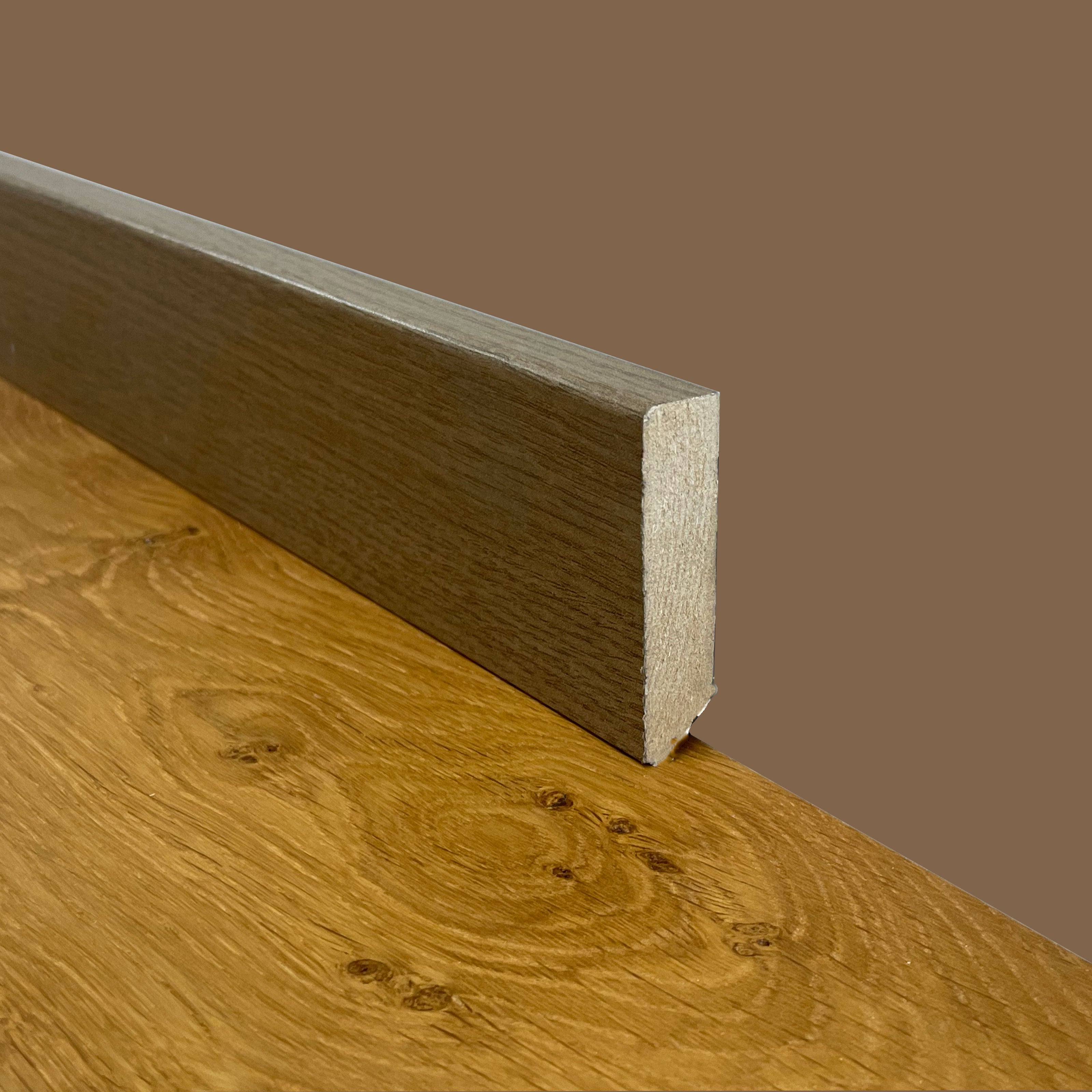 €1,29ml * MEGA STOCK AL METRO * BATTISCOPA Taglio Quadro in Fibra di legno 60x15 NOCE MEDIO - Eternal Parquet