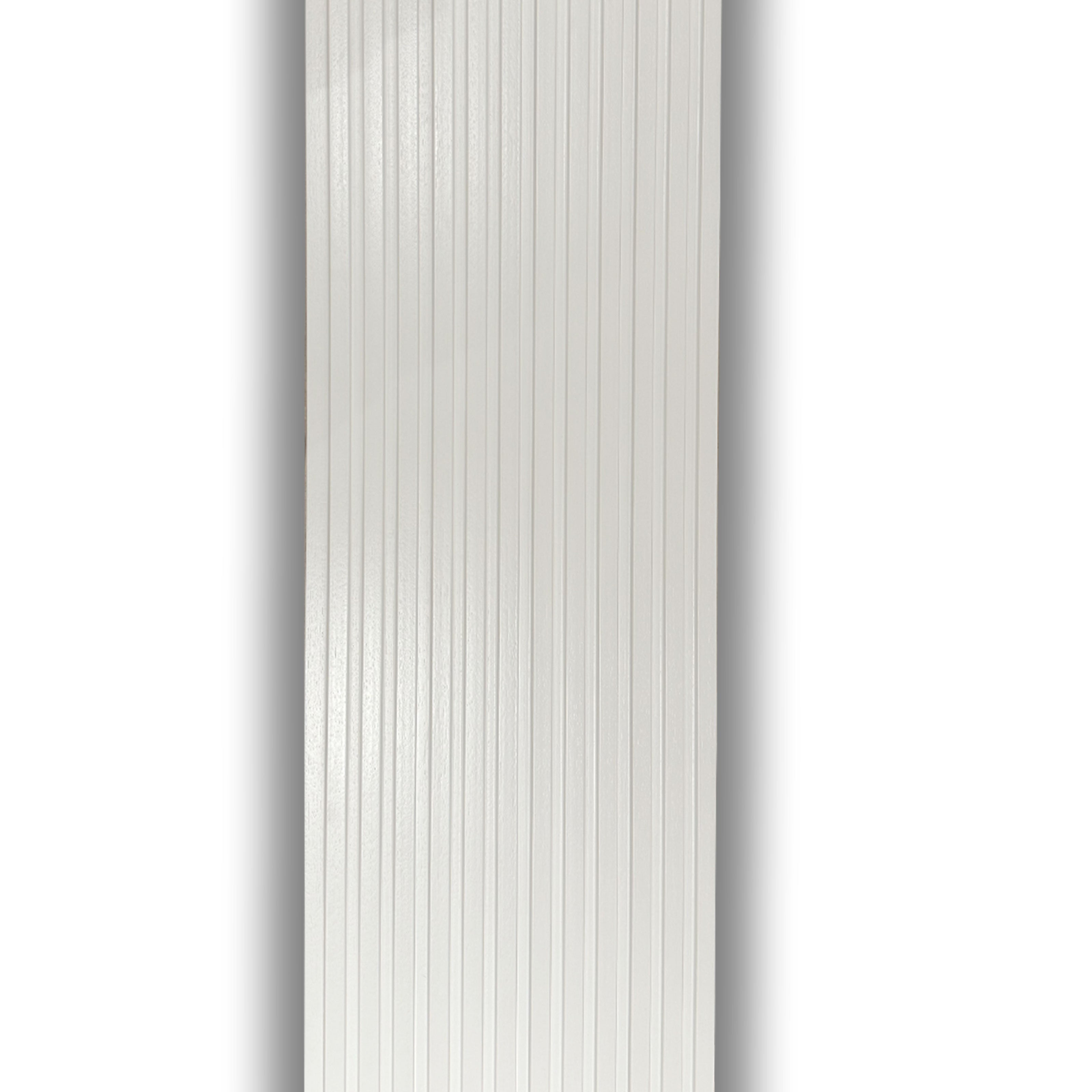 pacco da 1,12mq (4 aste 11x100x2800mm) di Rivestimento Parete lamelli millerighe in legno " MASSELLO LACCATO BIANCO " - Eternal Parquet