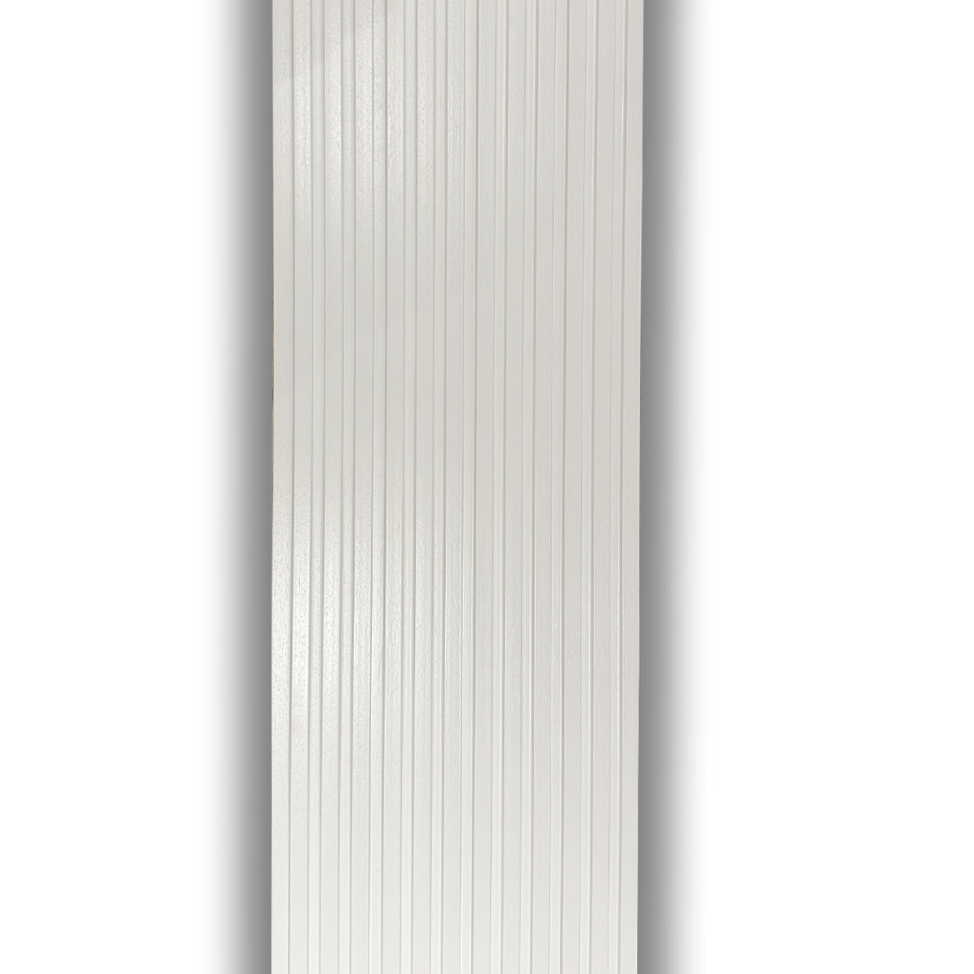 pacco da 1,12mq (4 aste 11x100x2800mm) di Rivestimento Parete lamelli millerighe in legno " MASSELLO LACCATO BIANCO " - Eternal Parquet