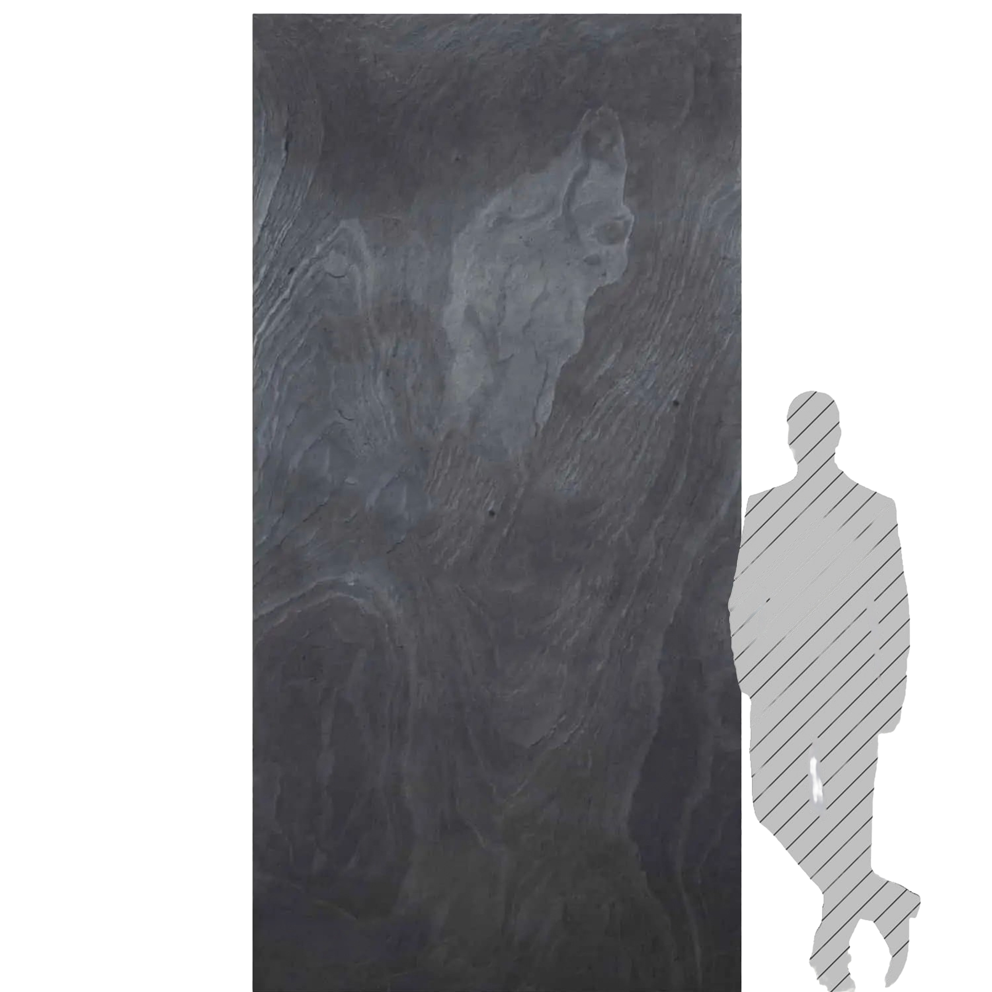 pannello rivoluzionario di Rivestimento interno-esterno in VERA PIETRA flessibile 280x122x0,3cm ARDESIA AMARO - Eternal Parquet