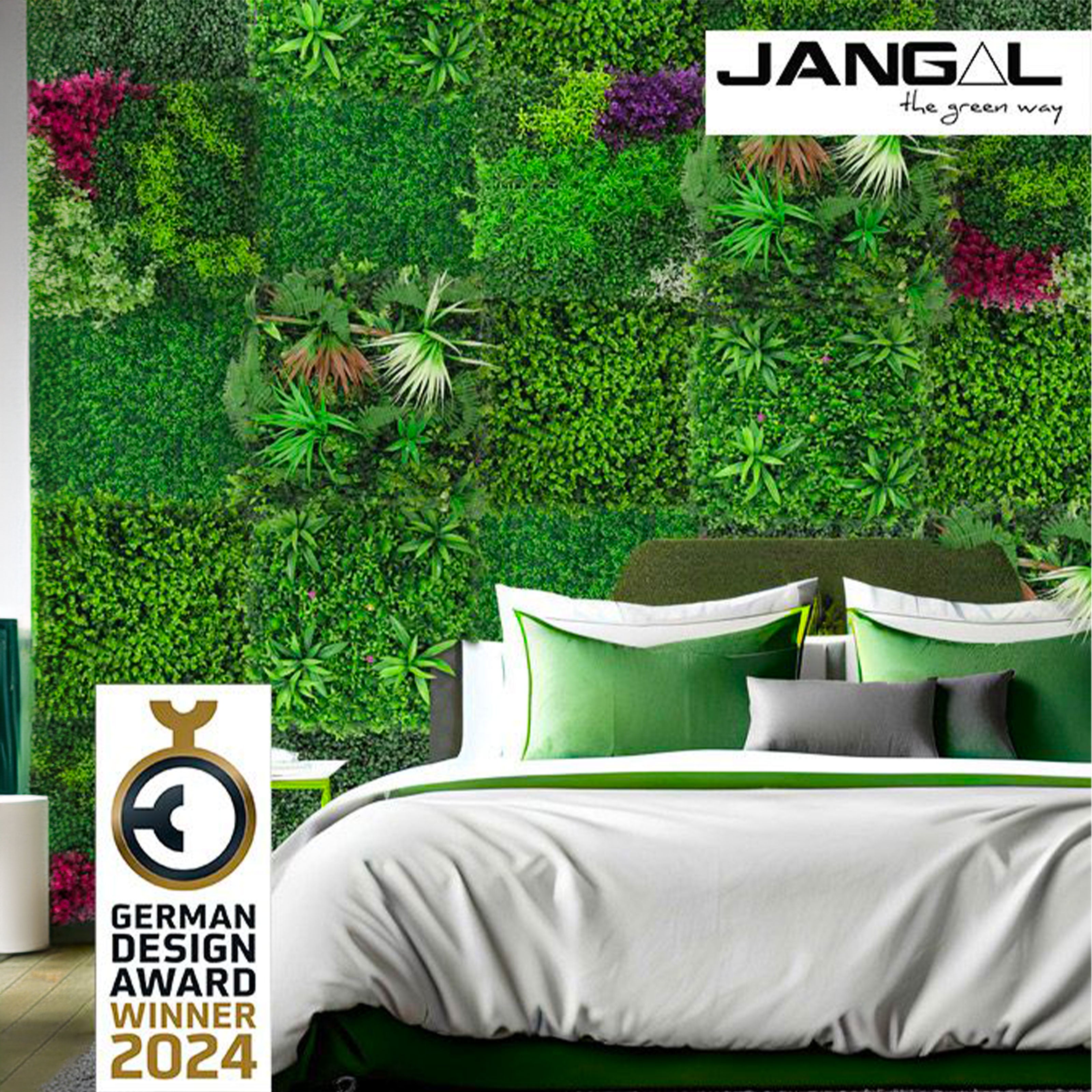 JANGAL Pannelli acustici Modulabili in FLORA sintetica ULTRAREALISTICA 52x52cm mod. MIXED BUXUS - Eternal Parquet