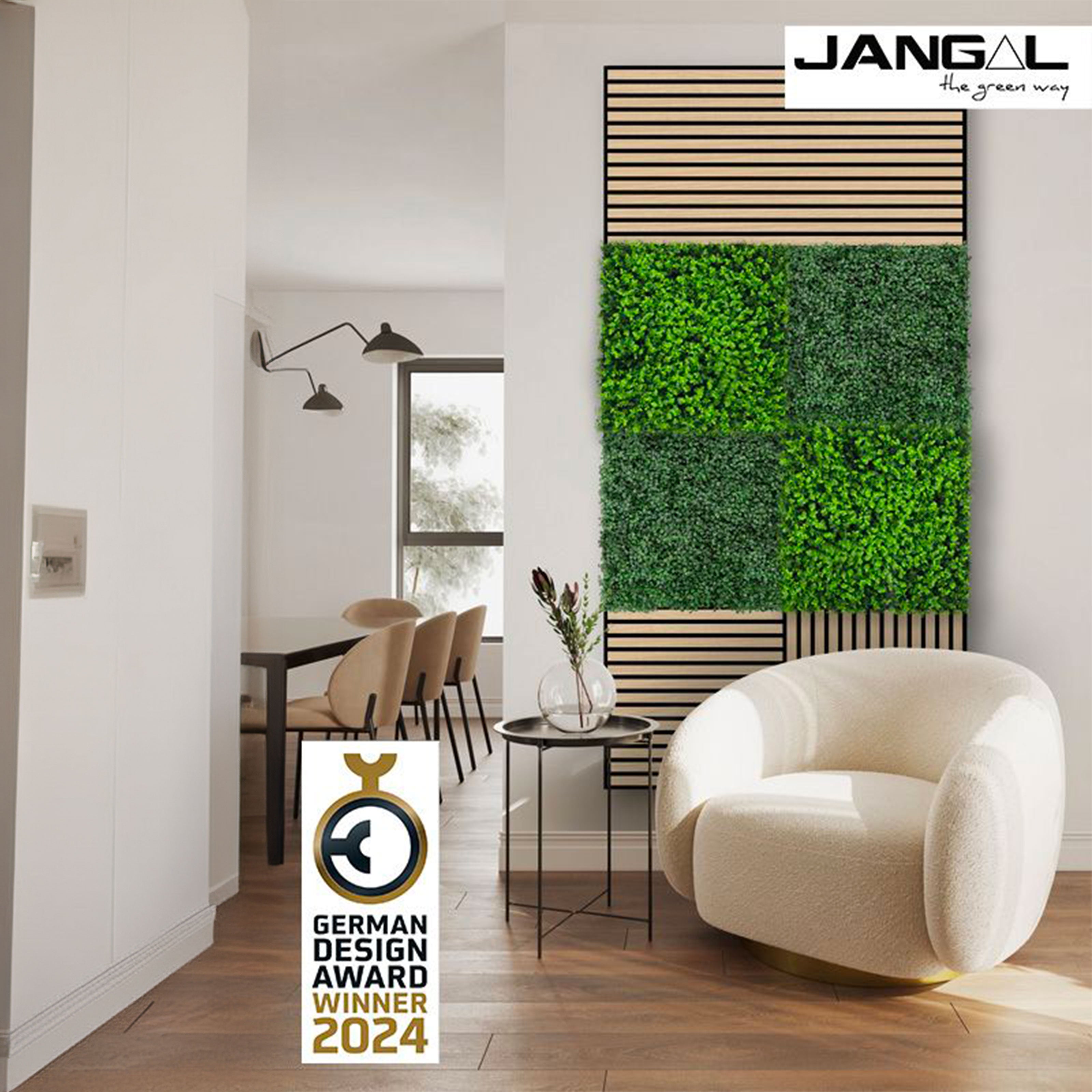 JANGAL Pannelli acustici Modulabili in FLORA sintetica ULTRAREALISTICA 52x52cm mod. MIXED BUXUS - Eternal Parquet