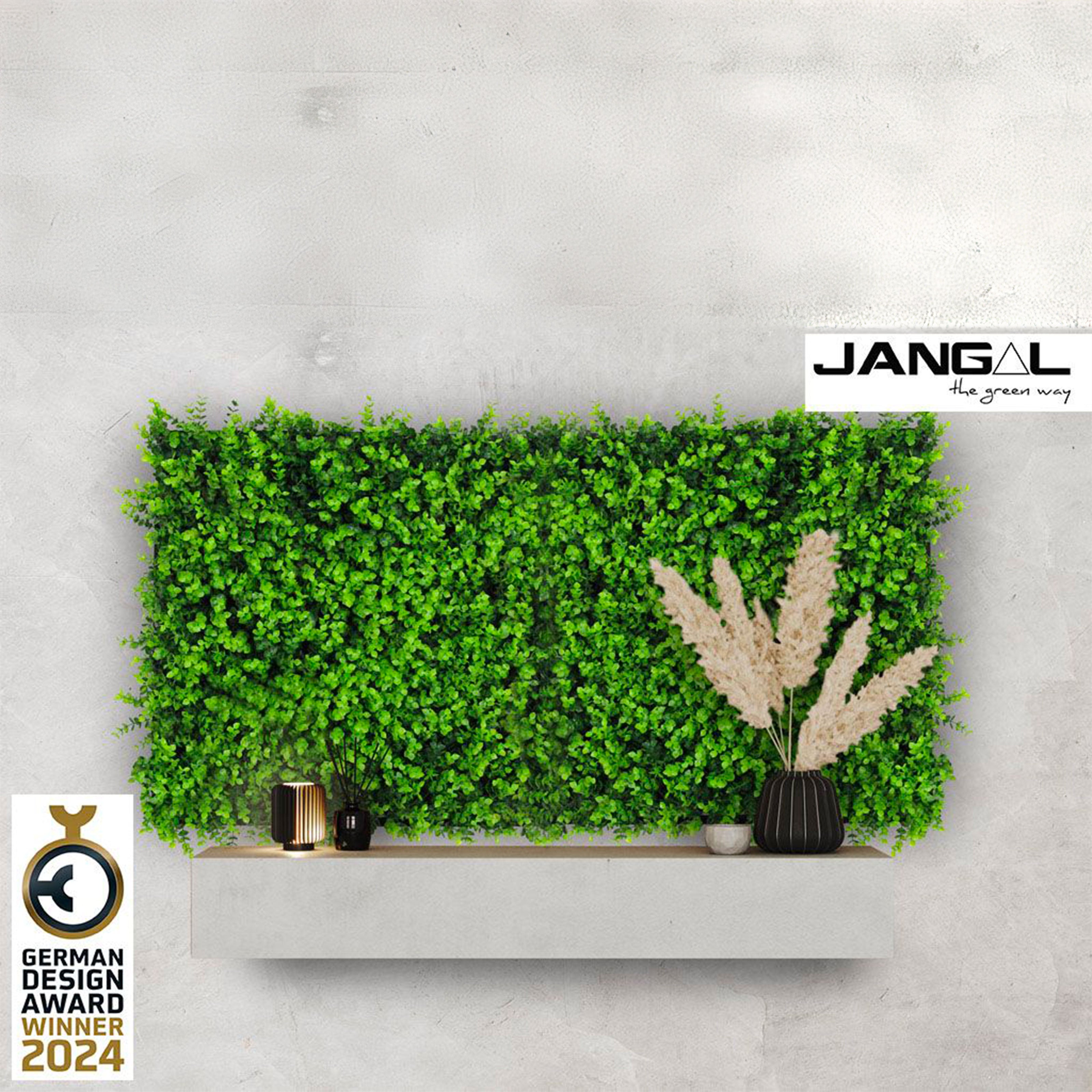 JANGAL Pannelli acustici Modulabili in FLORA sintetica ULTRAREALISTICA 52x52cm mod. MIXED BUXUS - Eternal Parquet