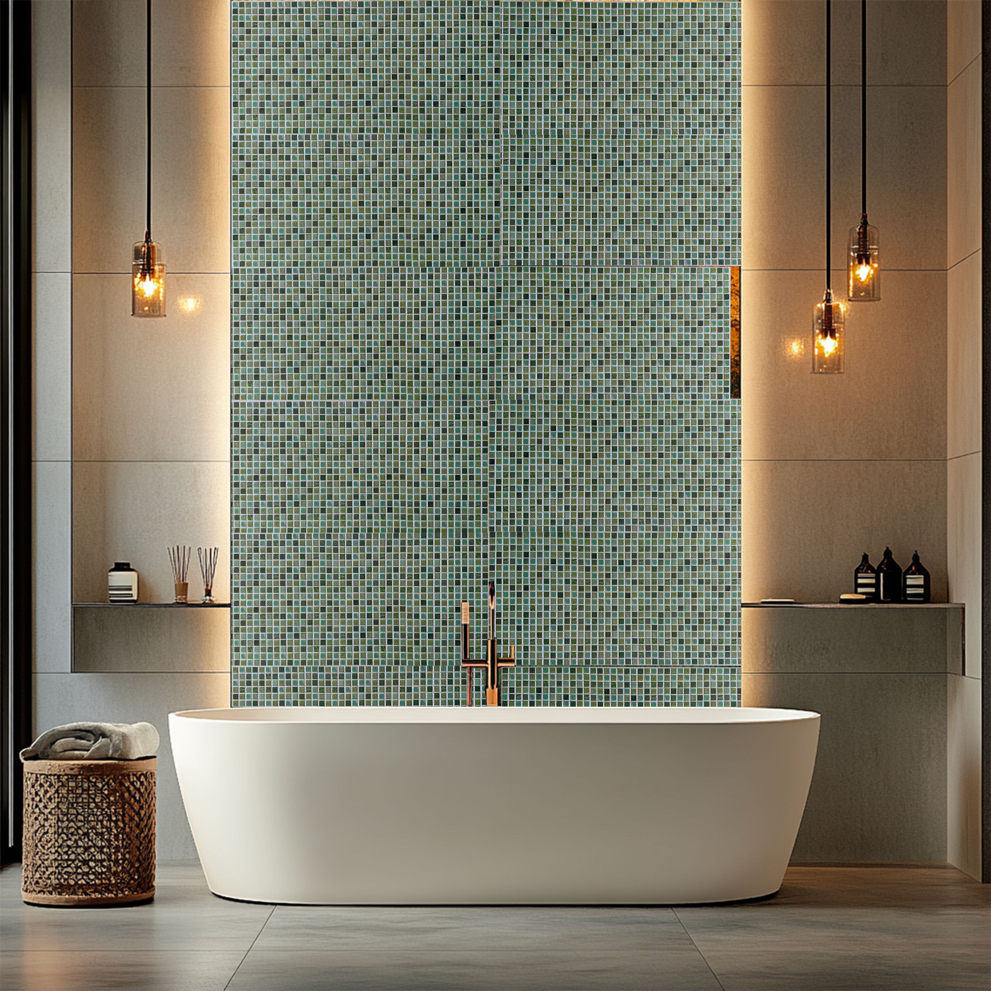 Pannelli 3D Rivestimento a parete in PVC effetto MONOCOTTURA MOSAICO 96x48cm Realistici, isolanti, idrorepellenti. - Eternal Parquet