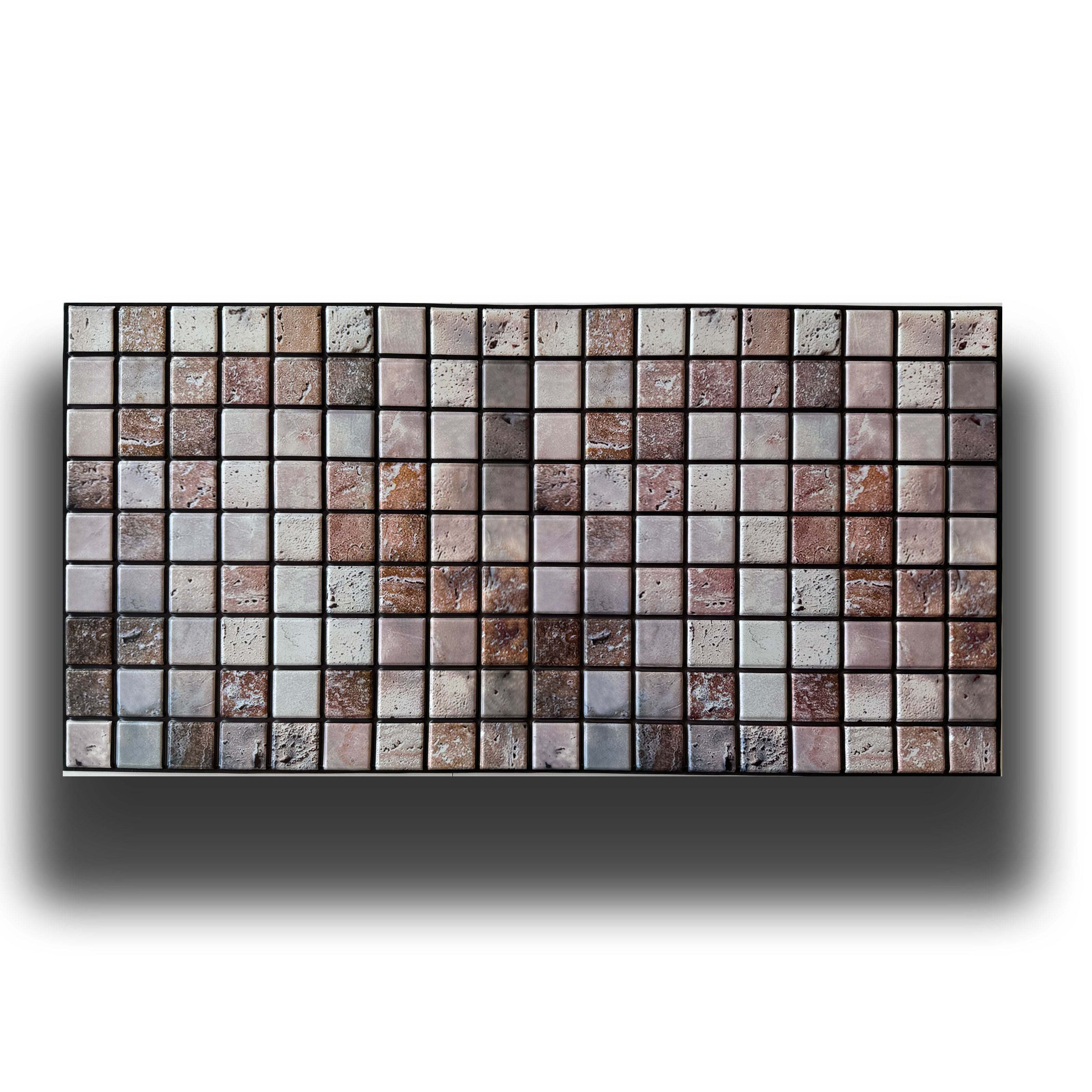 Pannelli 3D Rivestimento a parete in PVC effetto MOSAICO PIETRA 96x48cm Realistici, isolanti, idrorepellenti. - Eternal Parquet