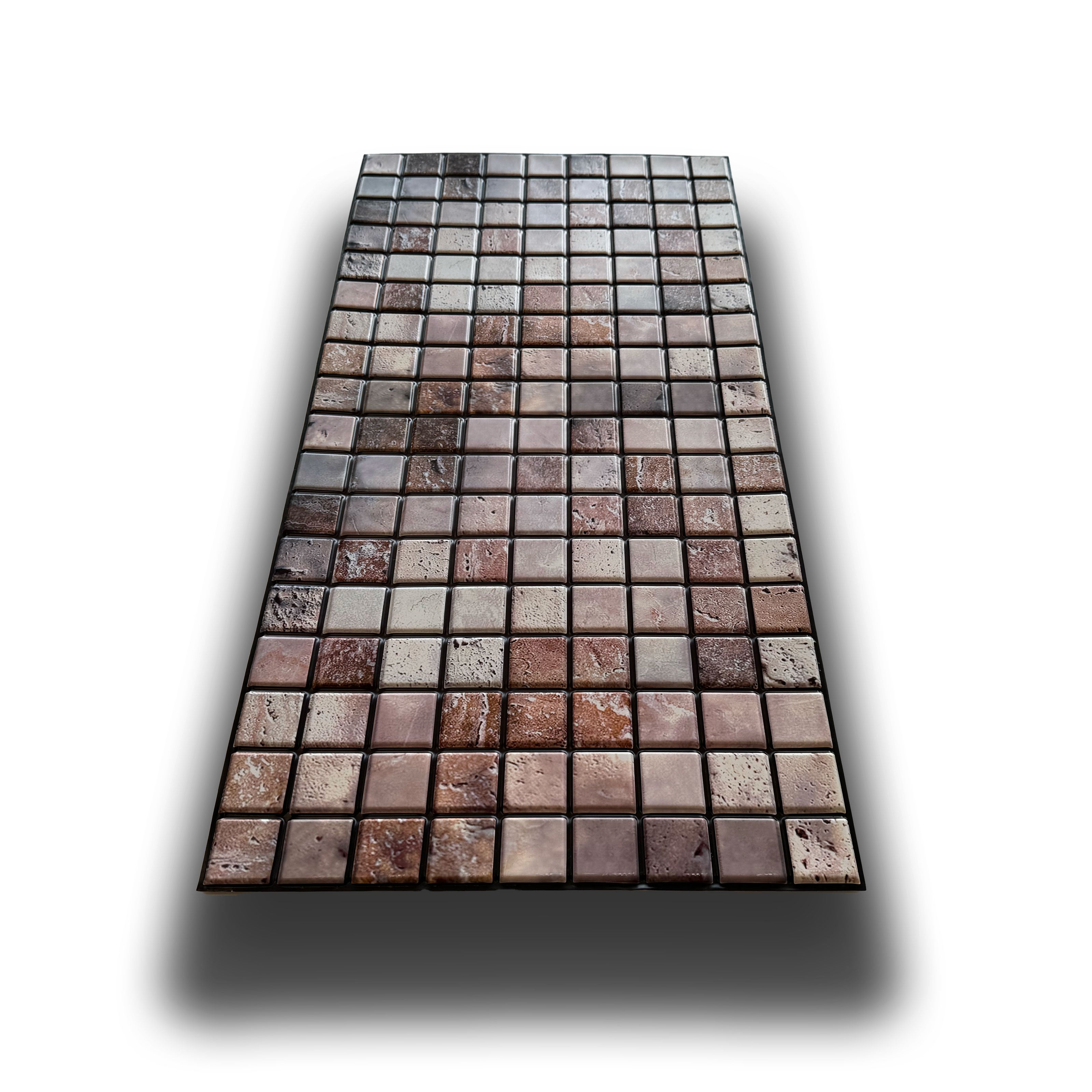 Pannelli 3D Rivestimento a parete in PVC effetto MOSAICO PIETRA 96x48cm Realistici, isolanti, idrorepellenti. - Eternal Parquet