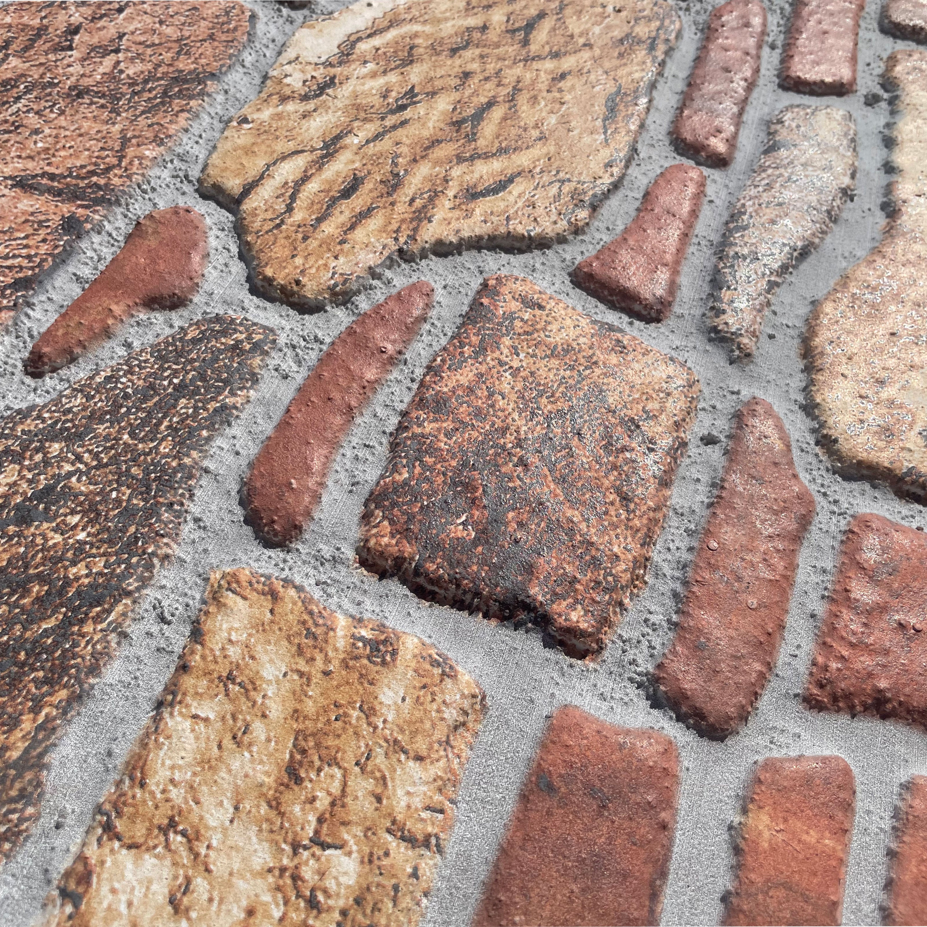 CAPPOTTO esterno - interno Pannello STYROFOAM e PIETRA MISTA 120x50cm spess. 4cm "con incastri" - Eternal Parquet