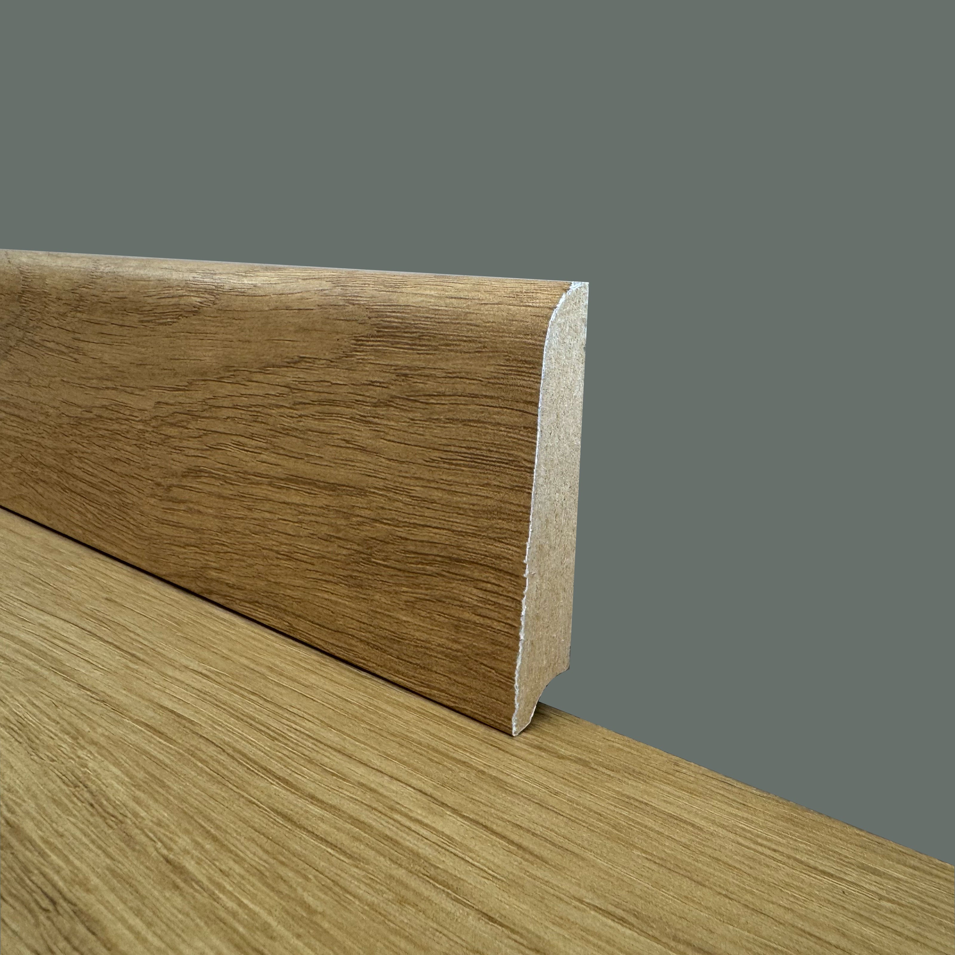 €2,99ml - BATTISCOPA in FIBRA DI LEGNO coordinato GAMMA LAMINATI 70x15 inclinato vari decori - Eternal Parquet