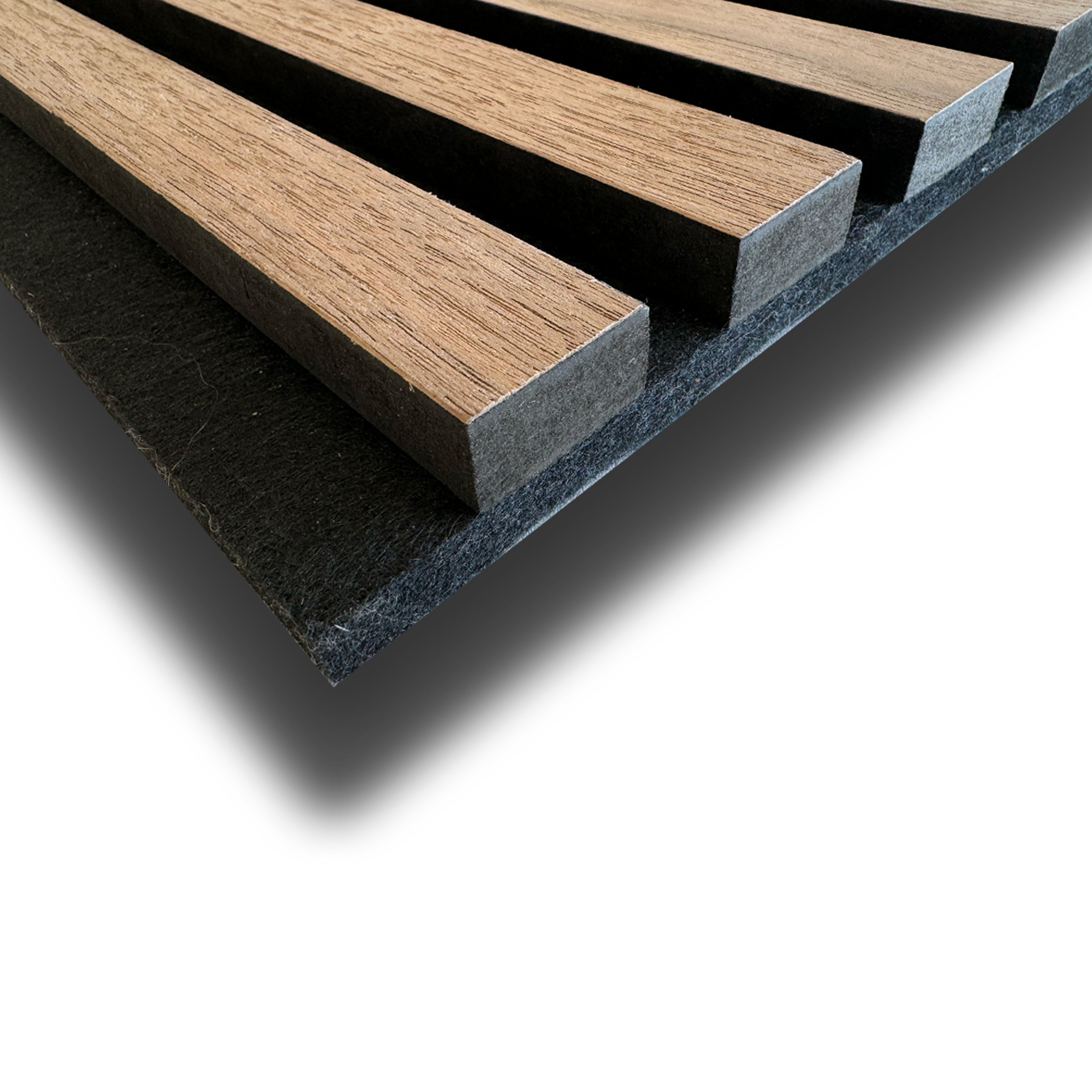 Pannello Lamelli da 1,36mq 22x526x2600mm ACUSTICO in VERO LEGNO di NOCE, ROVERE e R.THERMO - Eternal Parquet