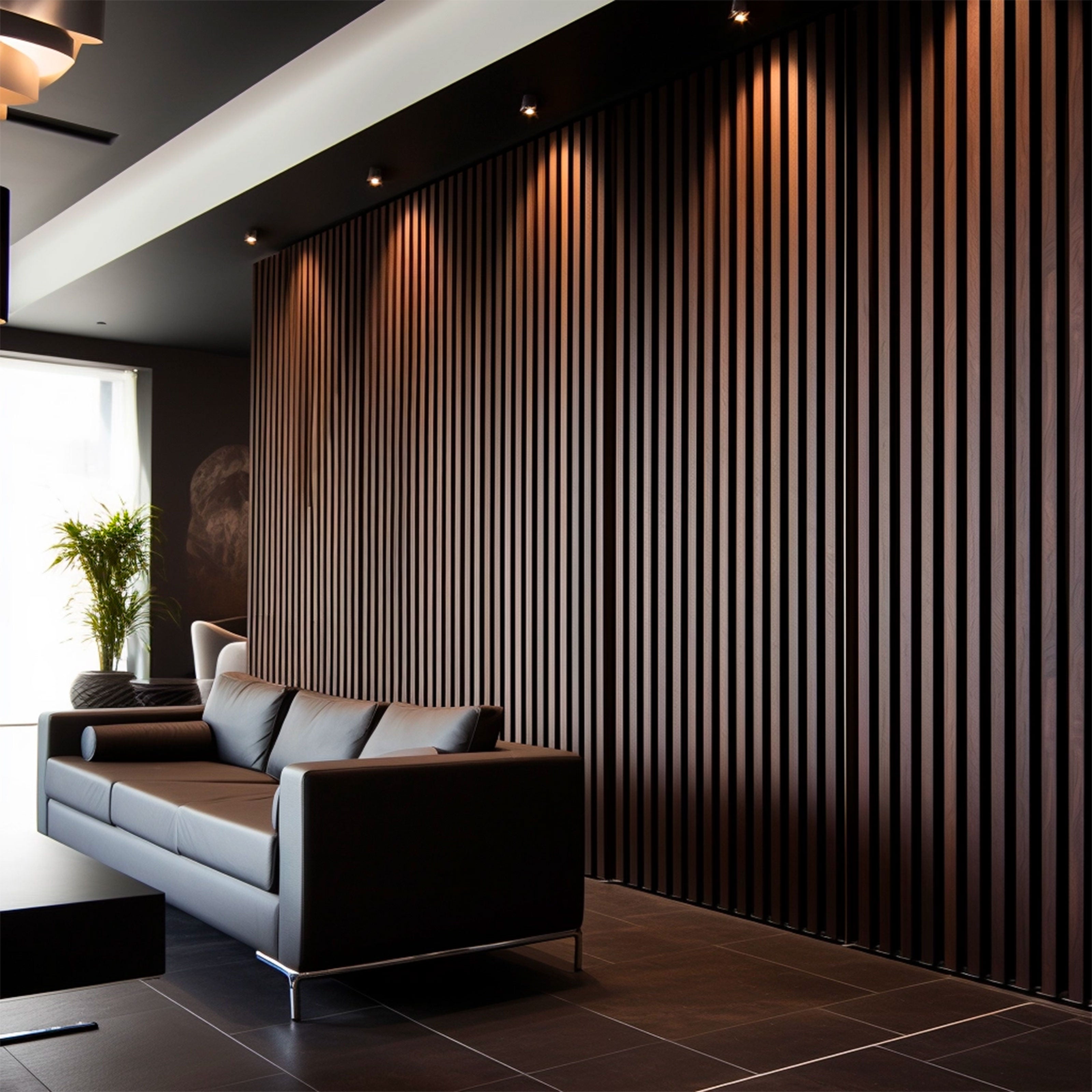 Pannello Lamelli da 1,36mq 22x526x2600mm ACUSTICO in VERO LEGNO di NOCE, ROVERE e R.THERMO - Eternal Parquet