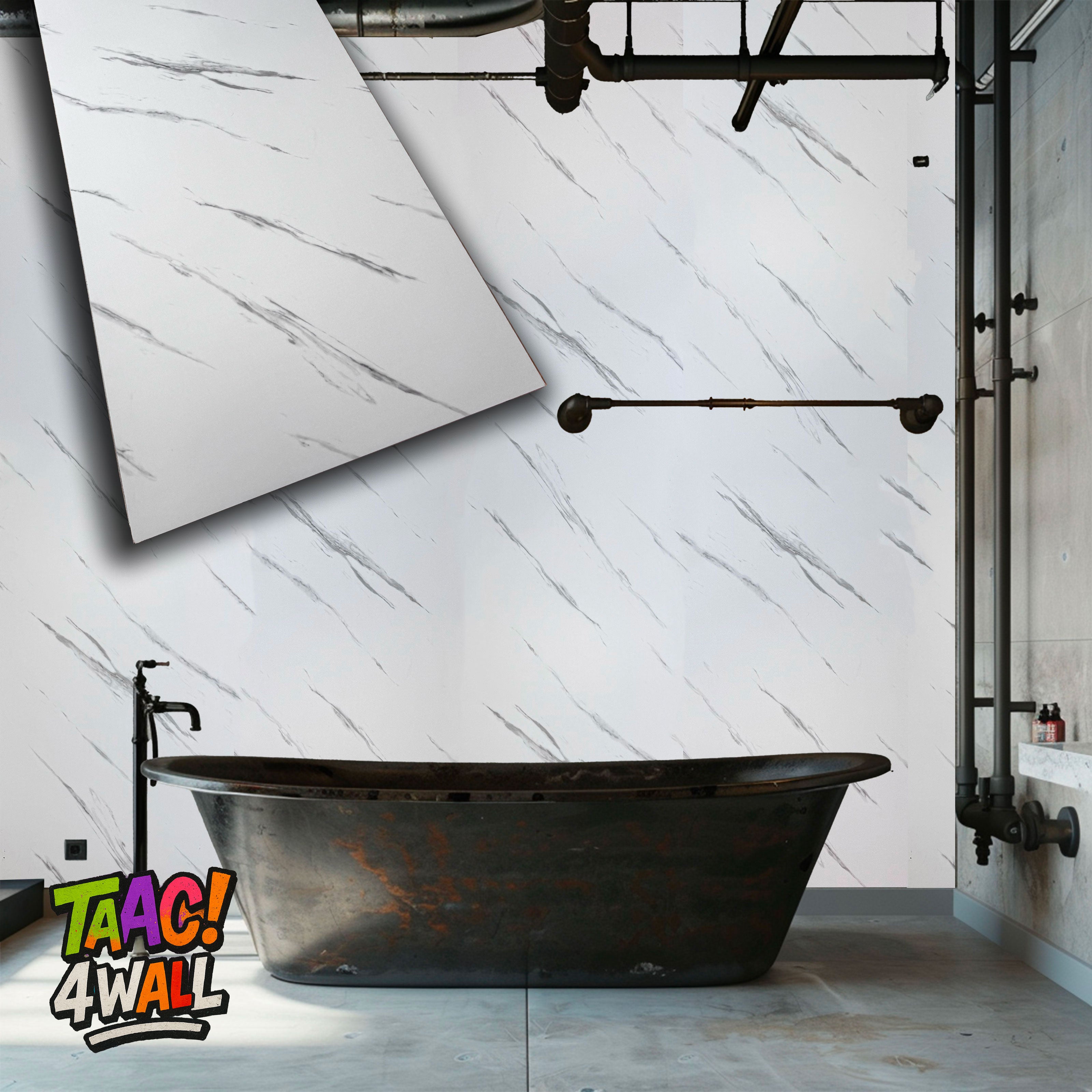 €16,99mq TAAC! 4WALL pacco da 5,76mq (4 pannelli) rivestimento a parete SPC Click 5x600x2400mm COSMO - Eternal Parquet