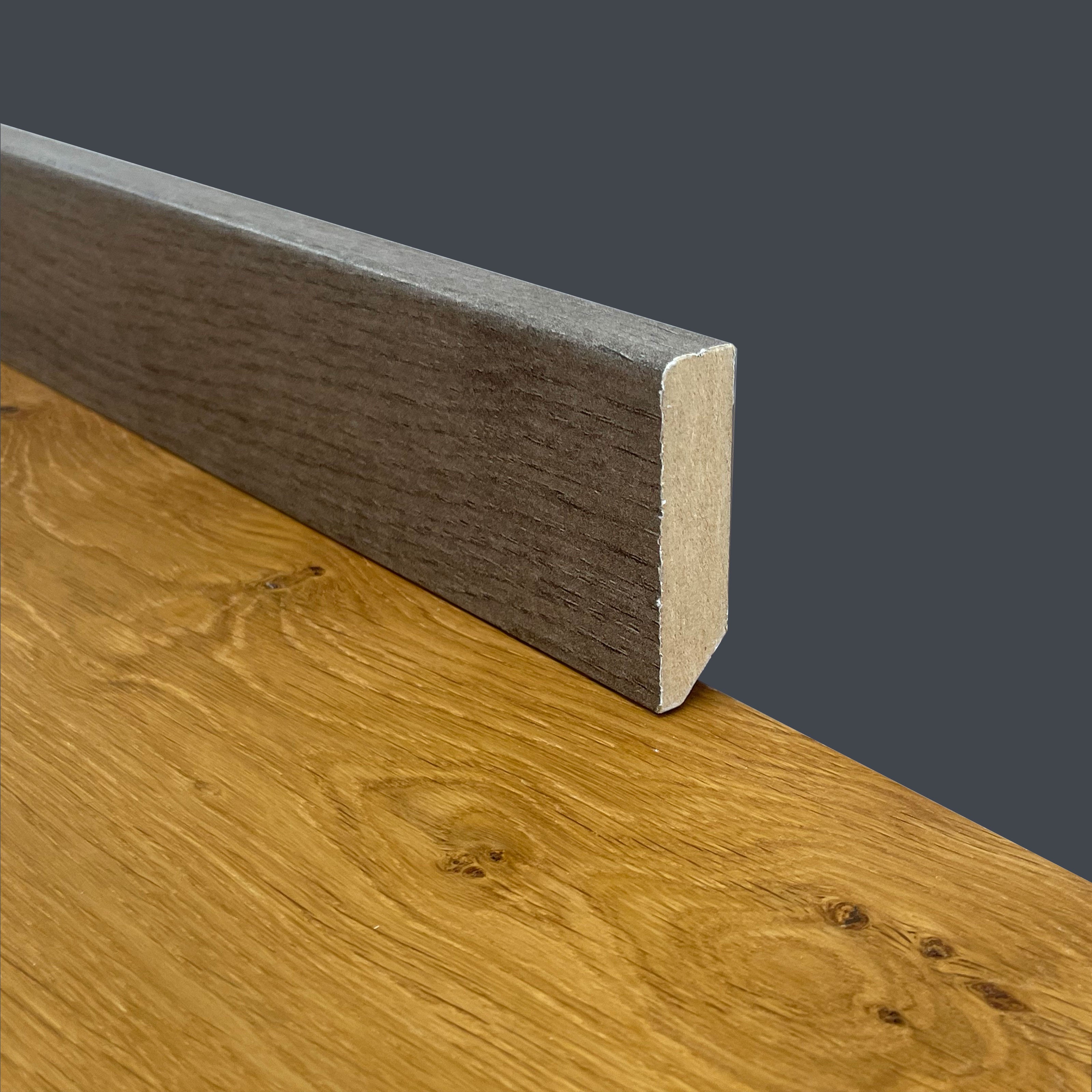 €1,29ml * MEGA STOCK AL METRO * BATTISCOPA Taglio Quadro in Fibra di legno 60x15 GRIGIO OMBRA INDUSTRIAL - Eternal Parquet