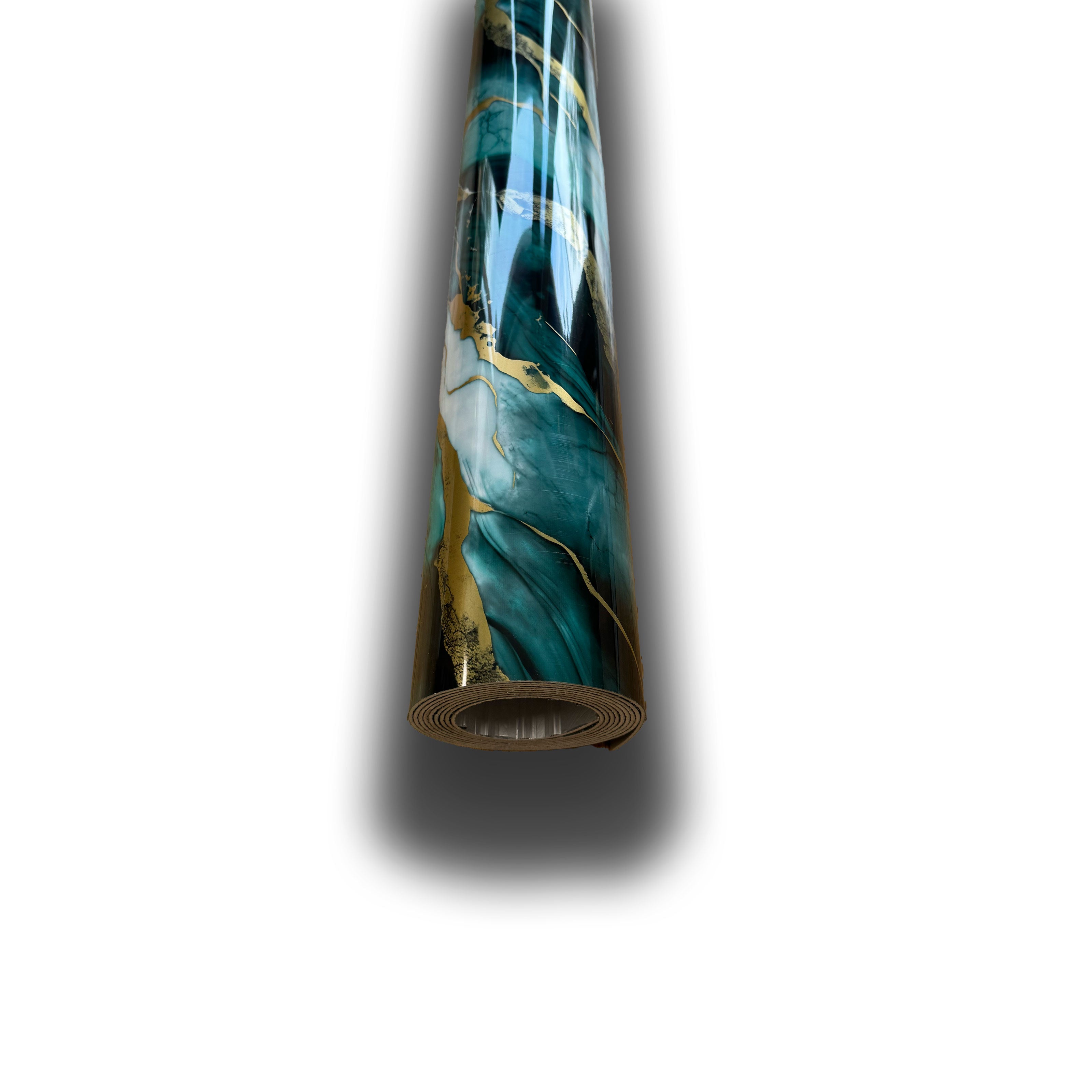 Rotolo da 3,6mq Rivestimento AUTOADESIVO in SXP thermo/acustico MARMO LUCIDO HI-RES 1200x3000x2,5mm HYDRO. Col. PLD-2031 GREEN - Eternal Parquet