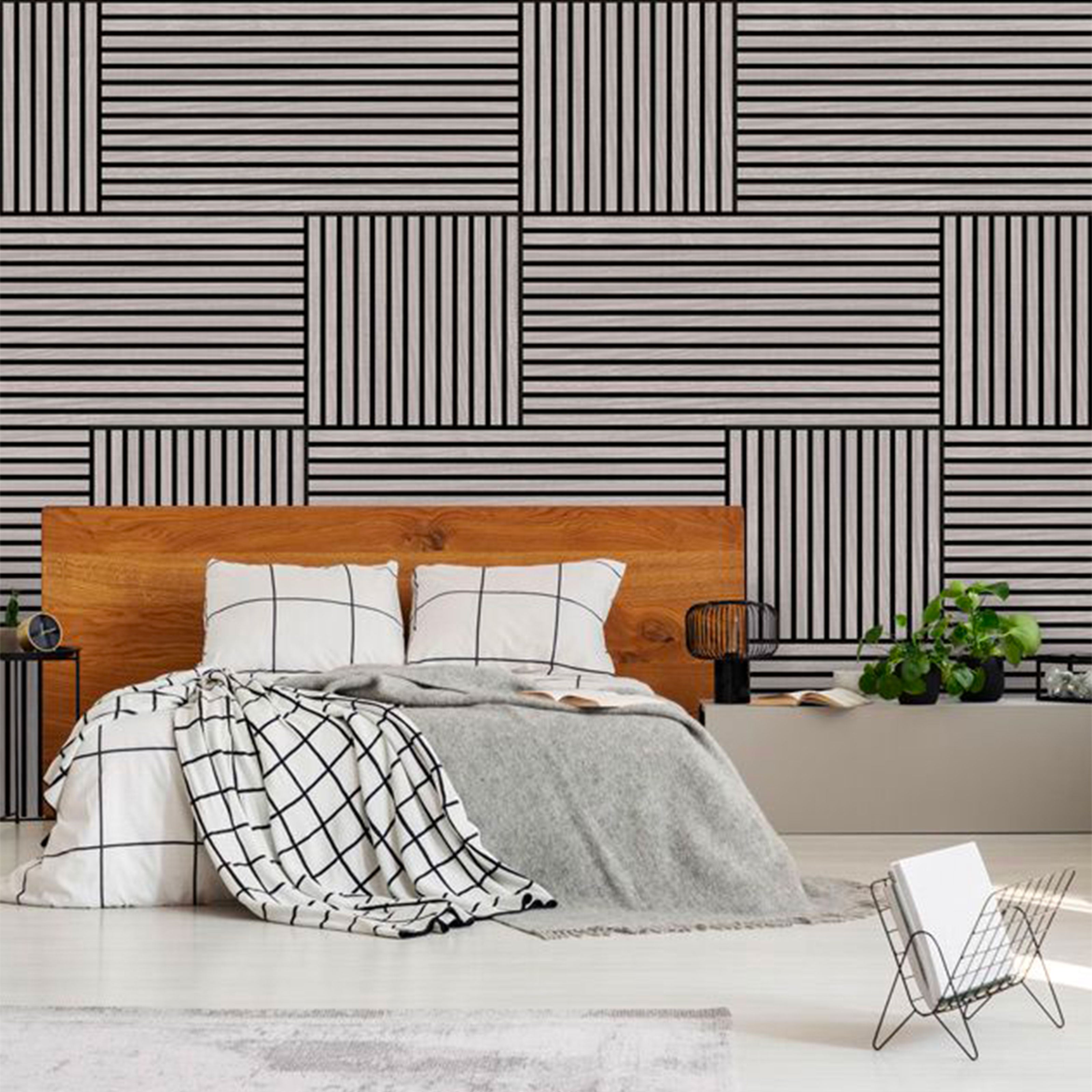 JANGAL Parete acustica a pannelli Modulabile LAMELLI 52x52cm rivestiti vero ROVERE mod. OULANKA OAK - Eternal Parquet