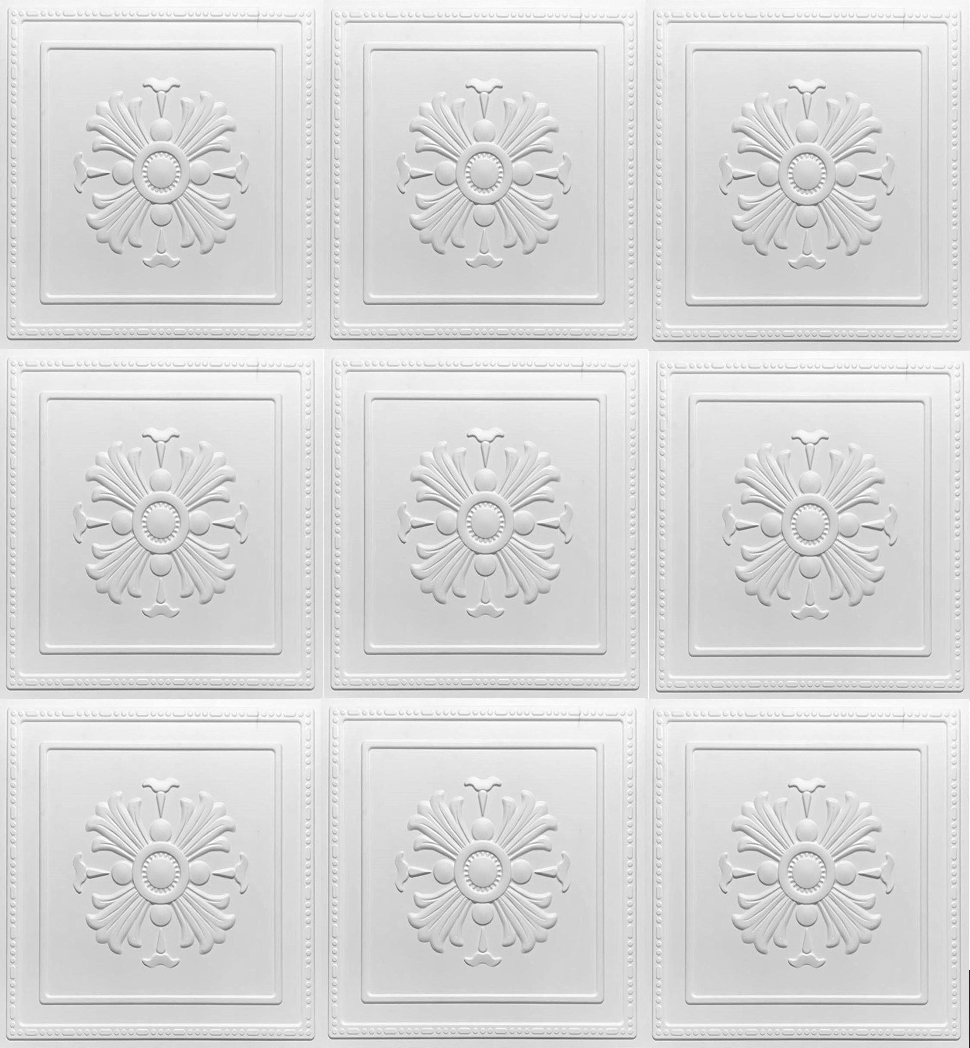 €3,49 pannello per boiserie a parete, rivestimento cassonato a soffitto e porte in PVC 3D 50X50cm mod. VENICE - Eternal Parquet