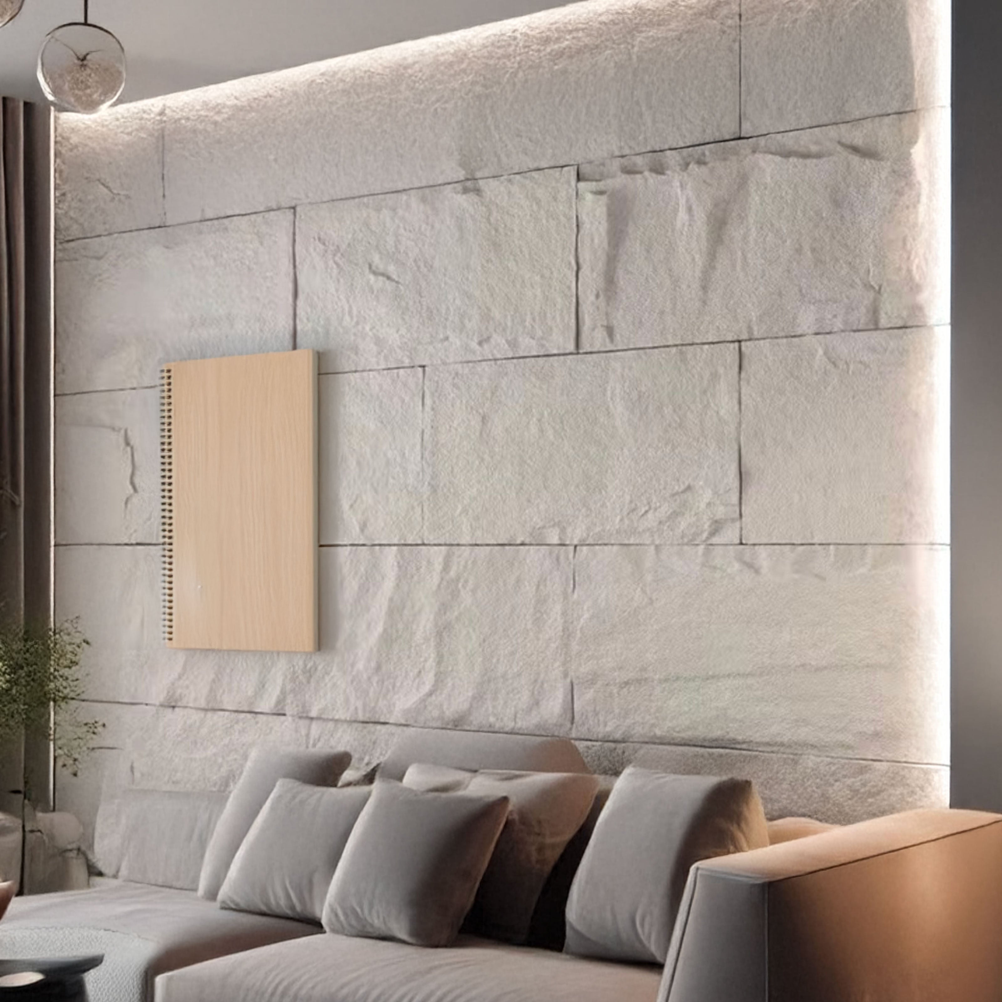 pannello di Rivestimento interno-esterno in PU effetto pietra BIANCA ultrarealistico ed isolante 60x120cm in 3 modelli - Eternal Parquet