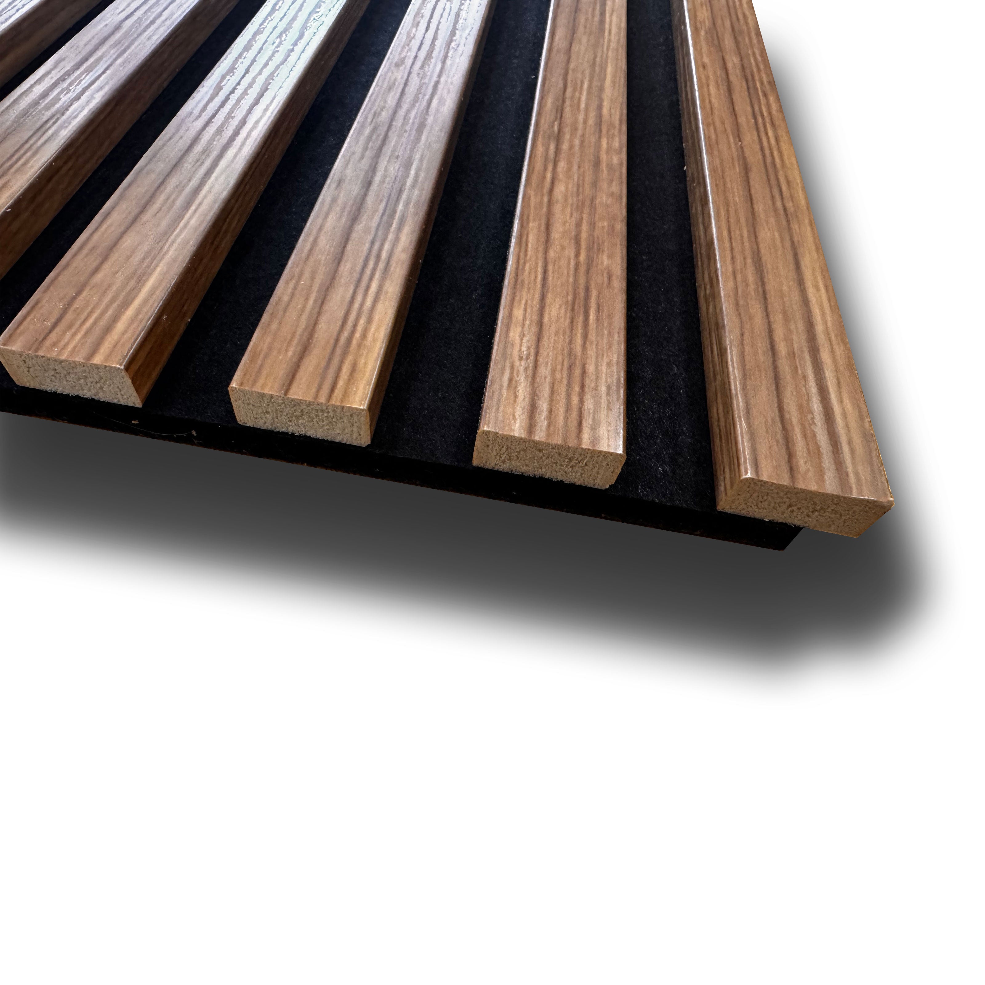 Pannello intero 21x600x2800mm (1,74mq) di Rivestimento ACUSTICO a Lamelli in Polimeri e Pet TOP-QUALITY - ROVERE MEDIO - Eternal Parquet