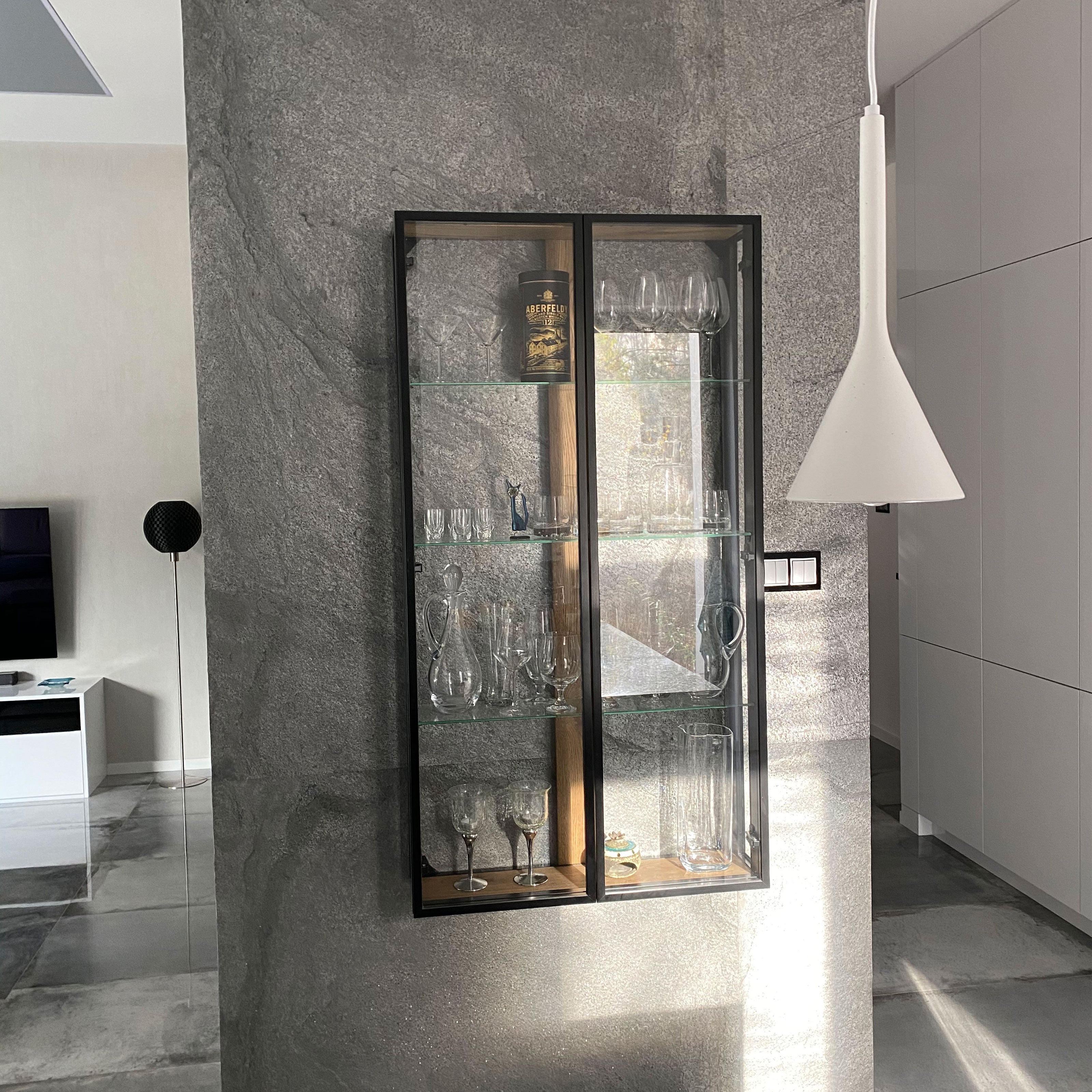 pannello rivoluzionario di Rivestimento interno-esterno in VERA PIETRA flessibile 280x122x0,3cm ANTRACITE Eternal Parquet