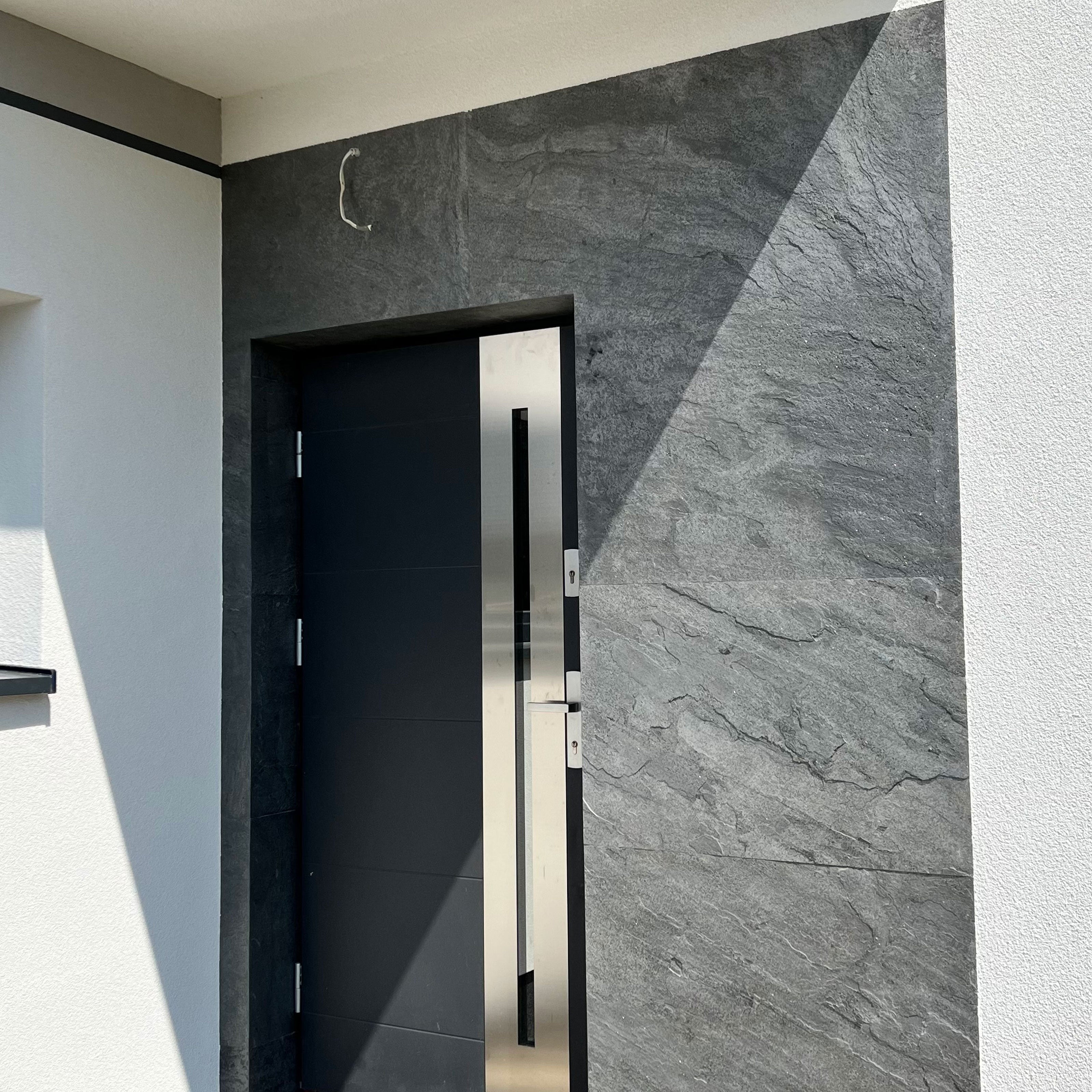 pannello rivoluzionario di Rivestimento interno-esterno in VERA PIETRA flessibile 280x122x0,3cm ANTRACITE Eternal Parquet