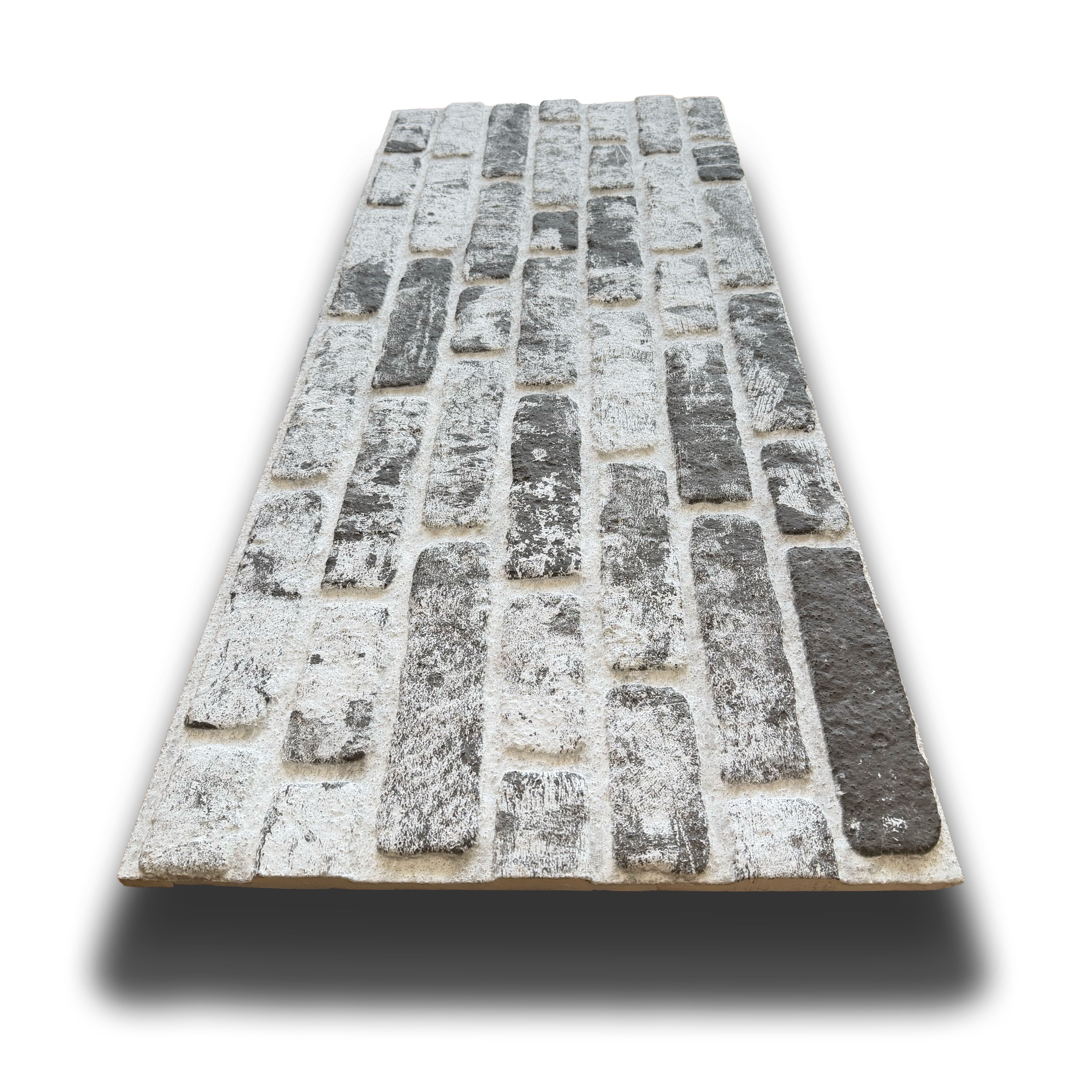 CAPPOTTO esterno - interno isolante in STYROFOAM 3D spess.2cm (120x50cm) con resine e malta mattoni Bianchi e neri - Eternal Parquet