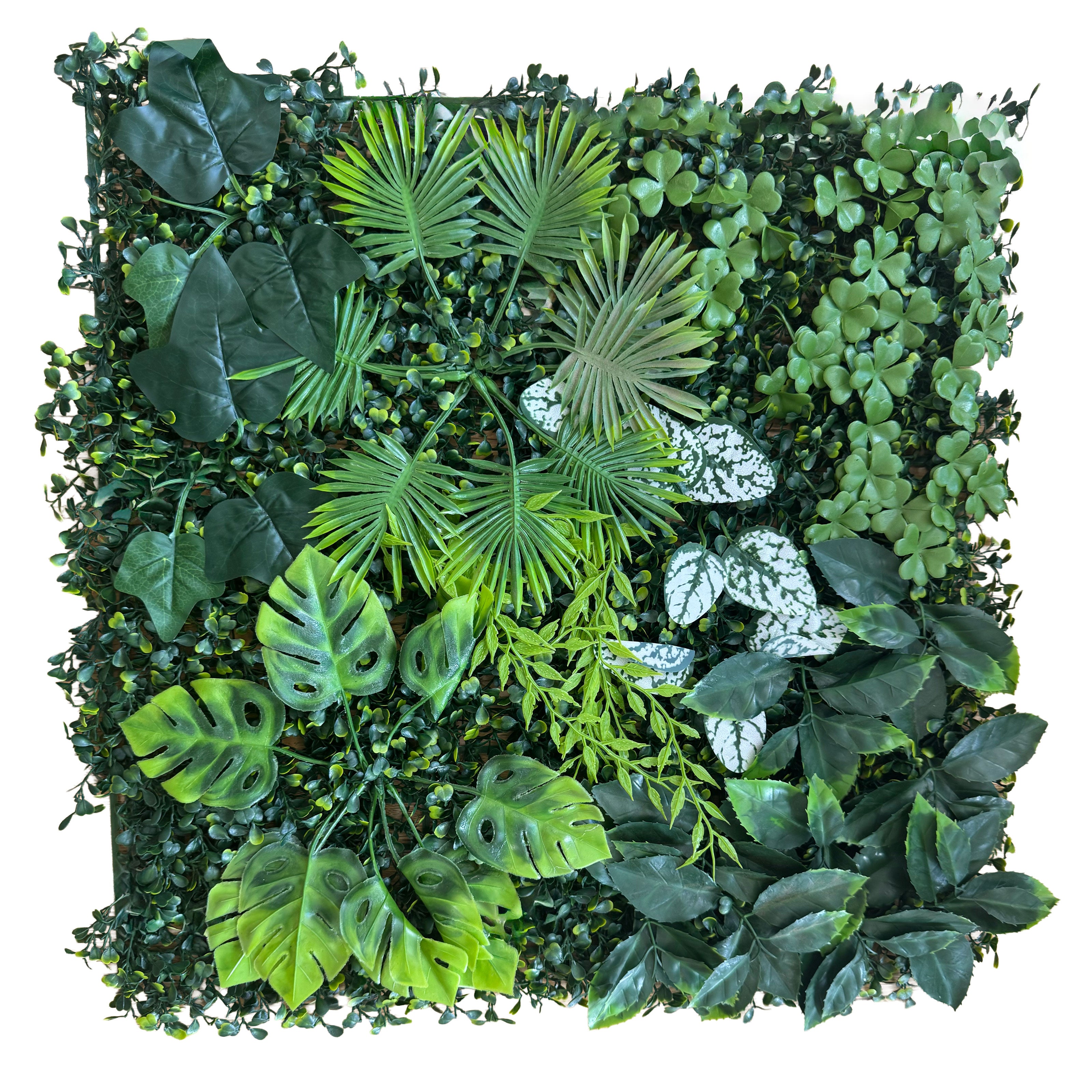 Pannelli Verde Verticale 50×50 cm Ultra-realistici e folti, per interno/esterno GIARDINO MULTIFLORA - Eternal Parquet - Eternal Parquet