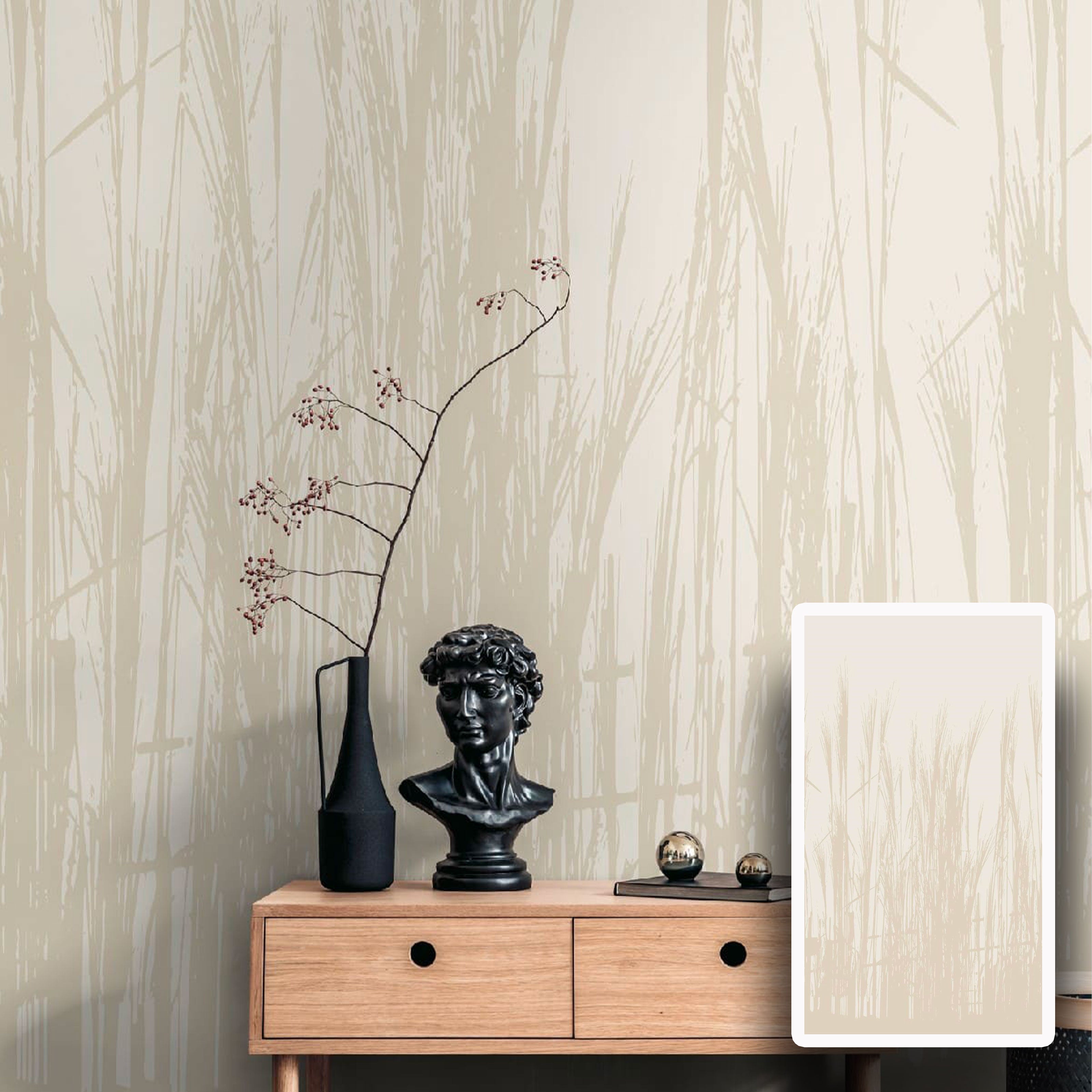 Pannello FOLIAGE 159x280cm di Carta da Parati TNT VINILICO a modulo raccordabile continuativo (3 teli/rotoli) - Eternal Parquet