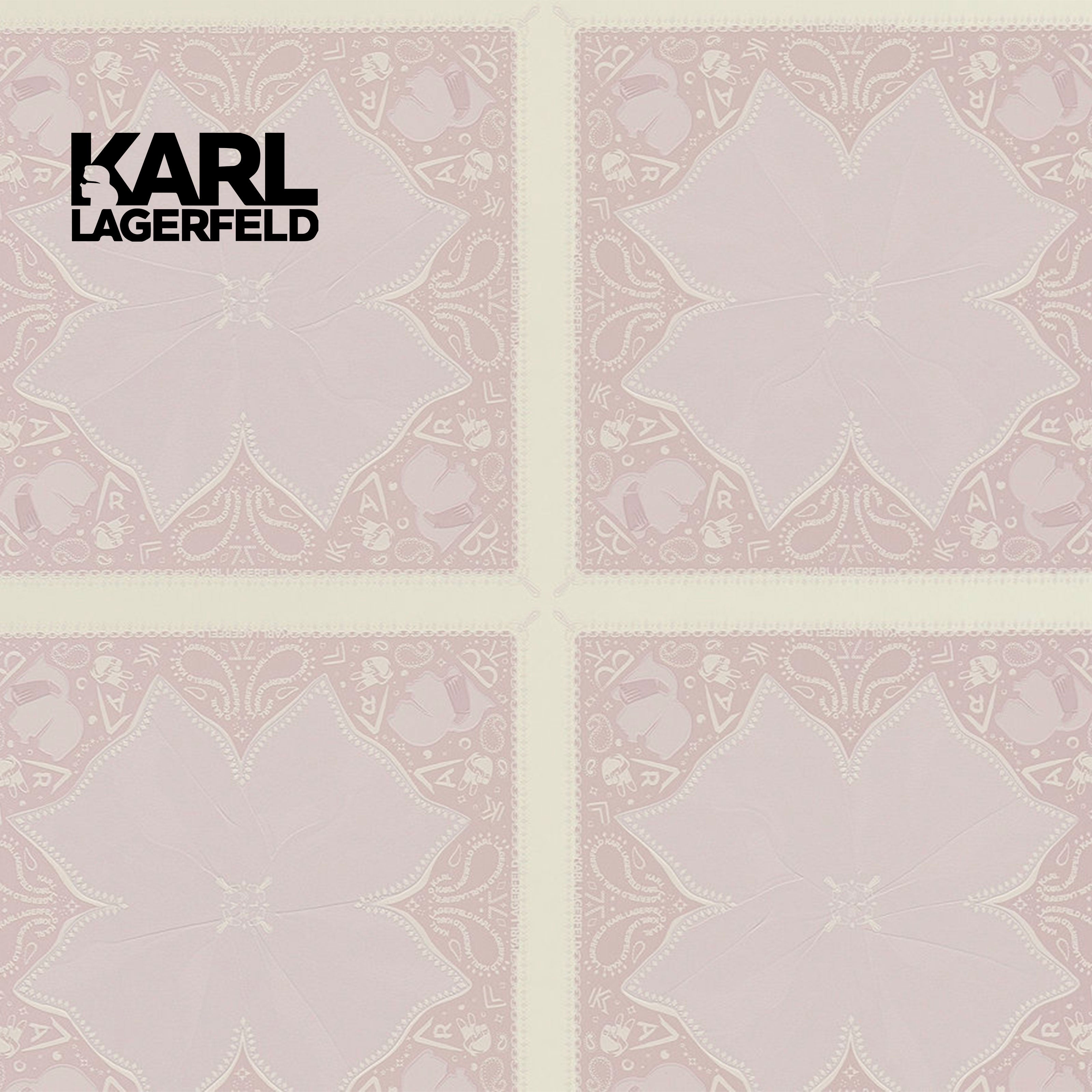 5,32mq Rotolo Carta da Parati griffata KARL LAGERFELD in TNT a rilievo multigloss PREMIUM 10,05x0,53mt cod. 37845-4 - Eternal Parquet