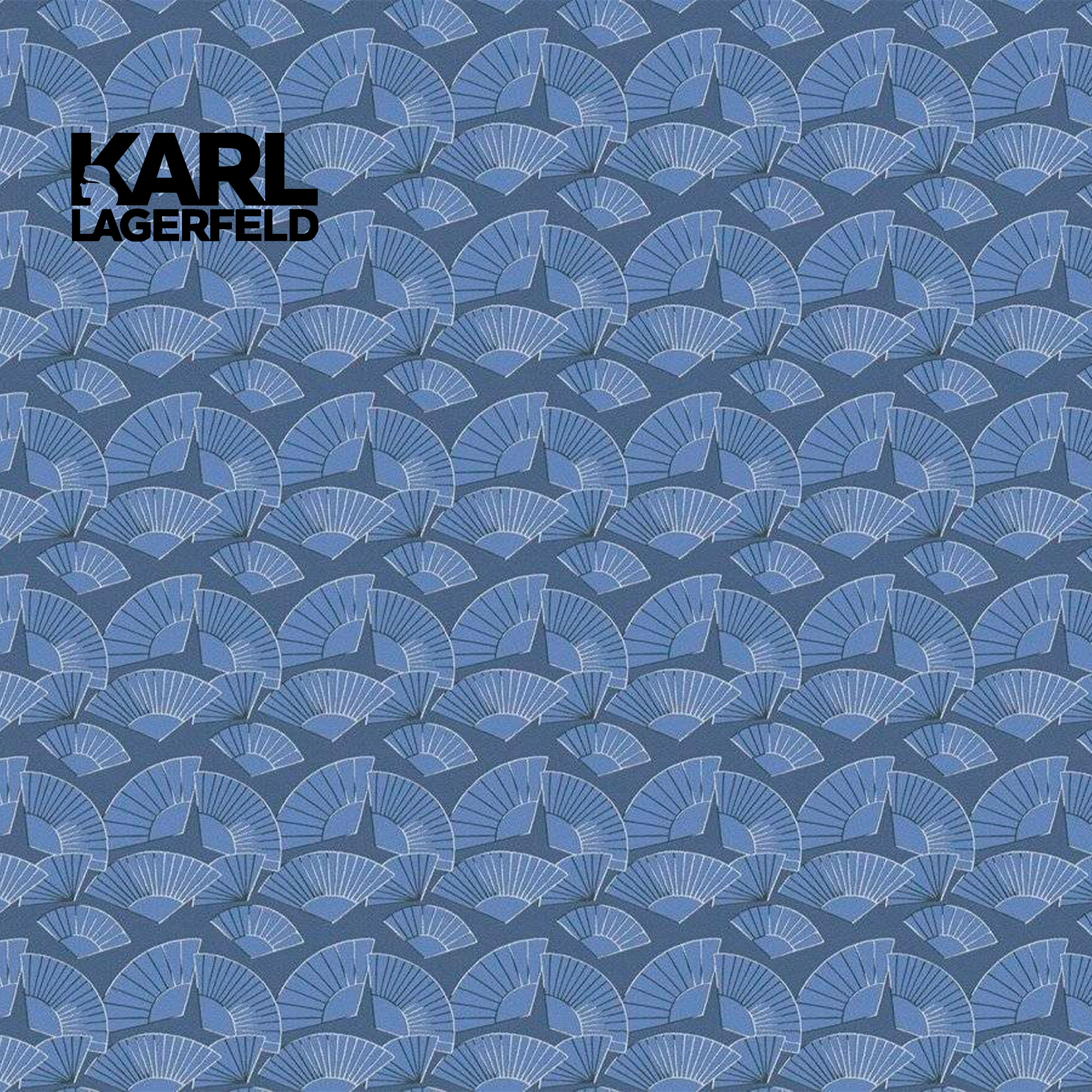 5,32mq Rotolo Carta da Parati griffata KARL LAGERFELD in TNT a rilievo multigloss PREMIUM 10,05x0,53mt cod. 37847-4 - Eternal Parquet