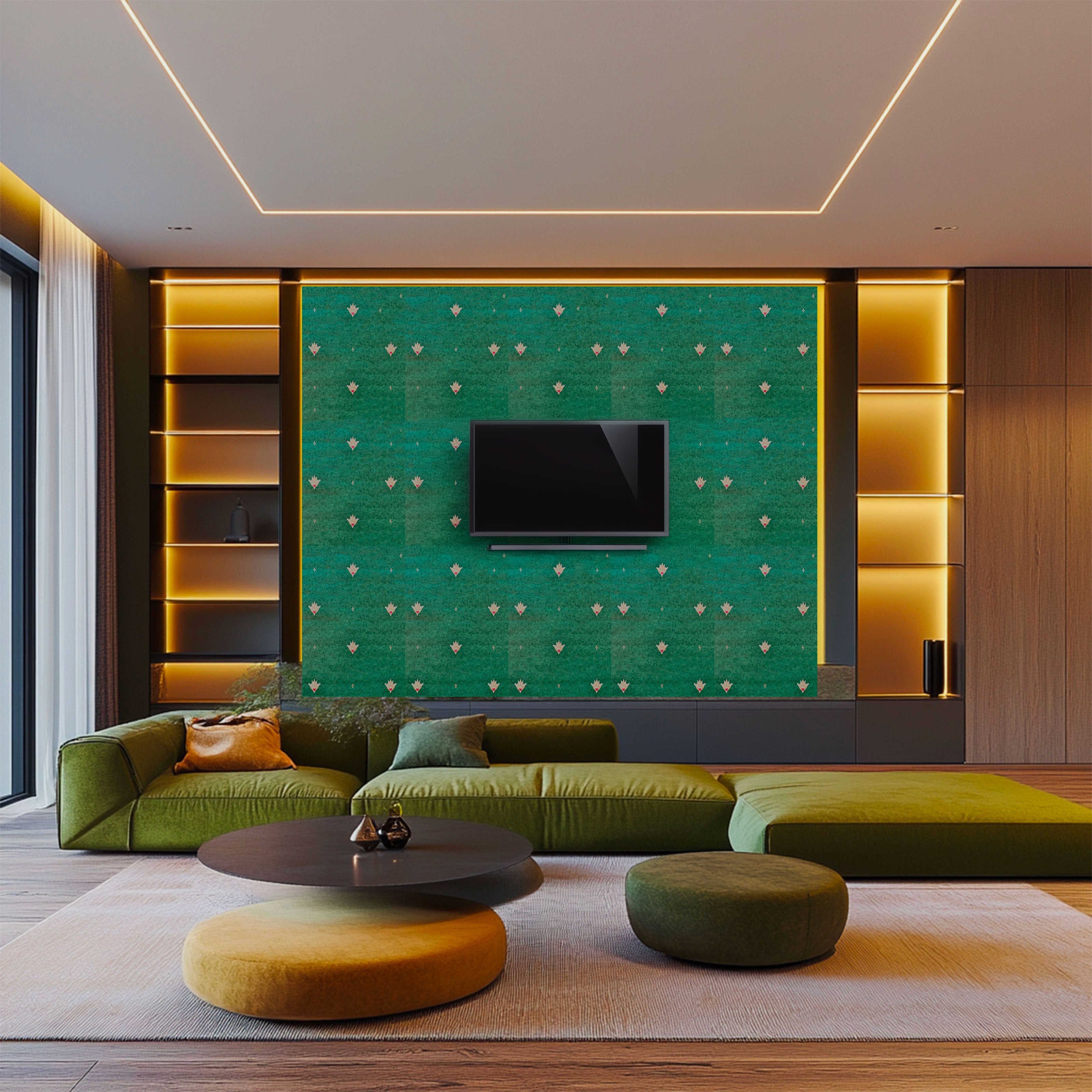 SUPER STOCK €0,56 al mq - Rotolo da 5,2mq (10x0,52mt) di Carta da Parati vinilica Top Quality lavabile GREEN ENGLAND - Eternal Parquet