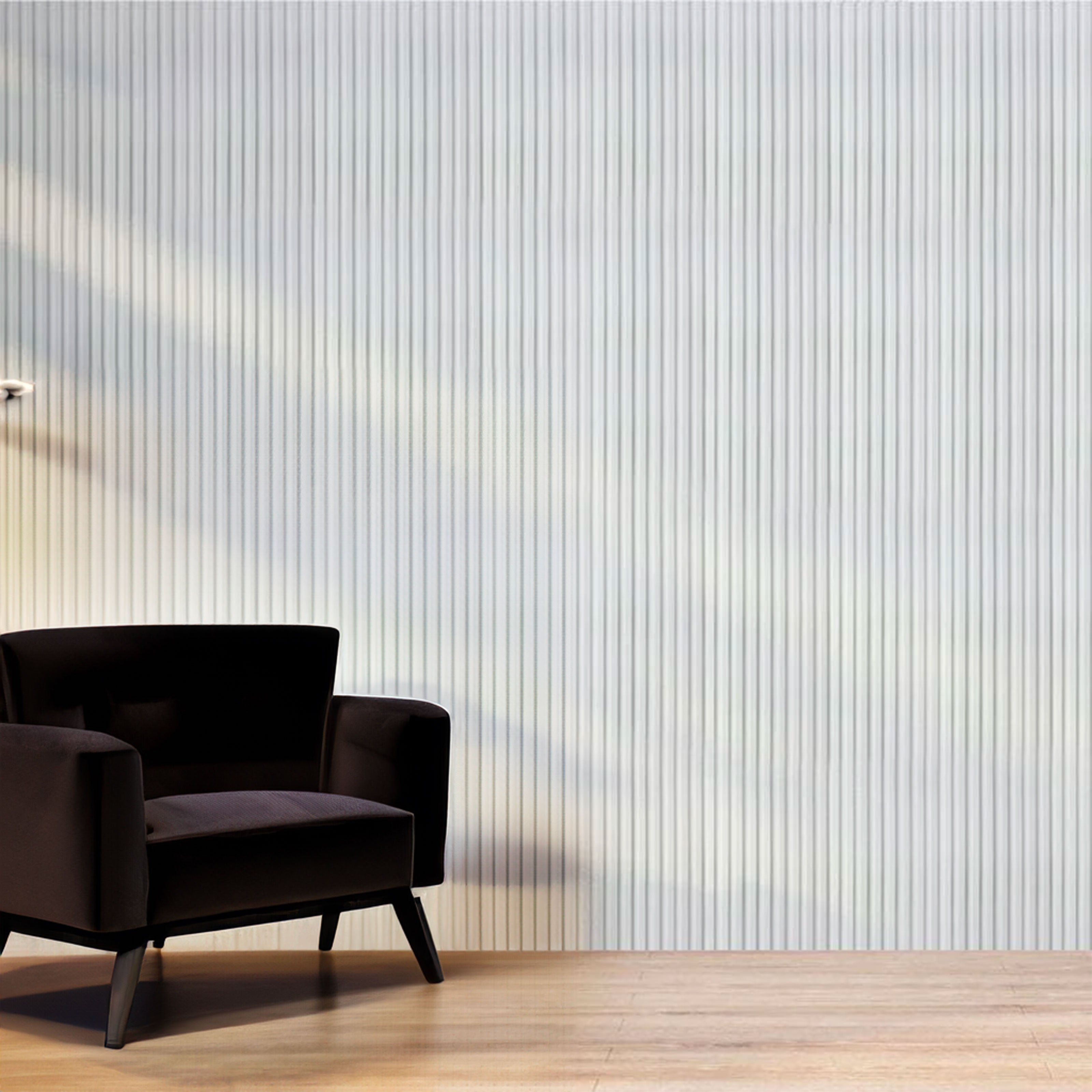 pacco da 1,12mq (4 aste 11x100x2800mm) di Rivestimento Parete lamelli millerighe in legno " MASSELLO LACCATO BIANCO " - Eternal Parquet