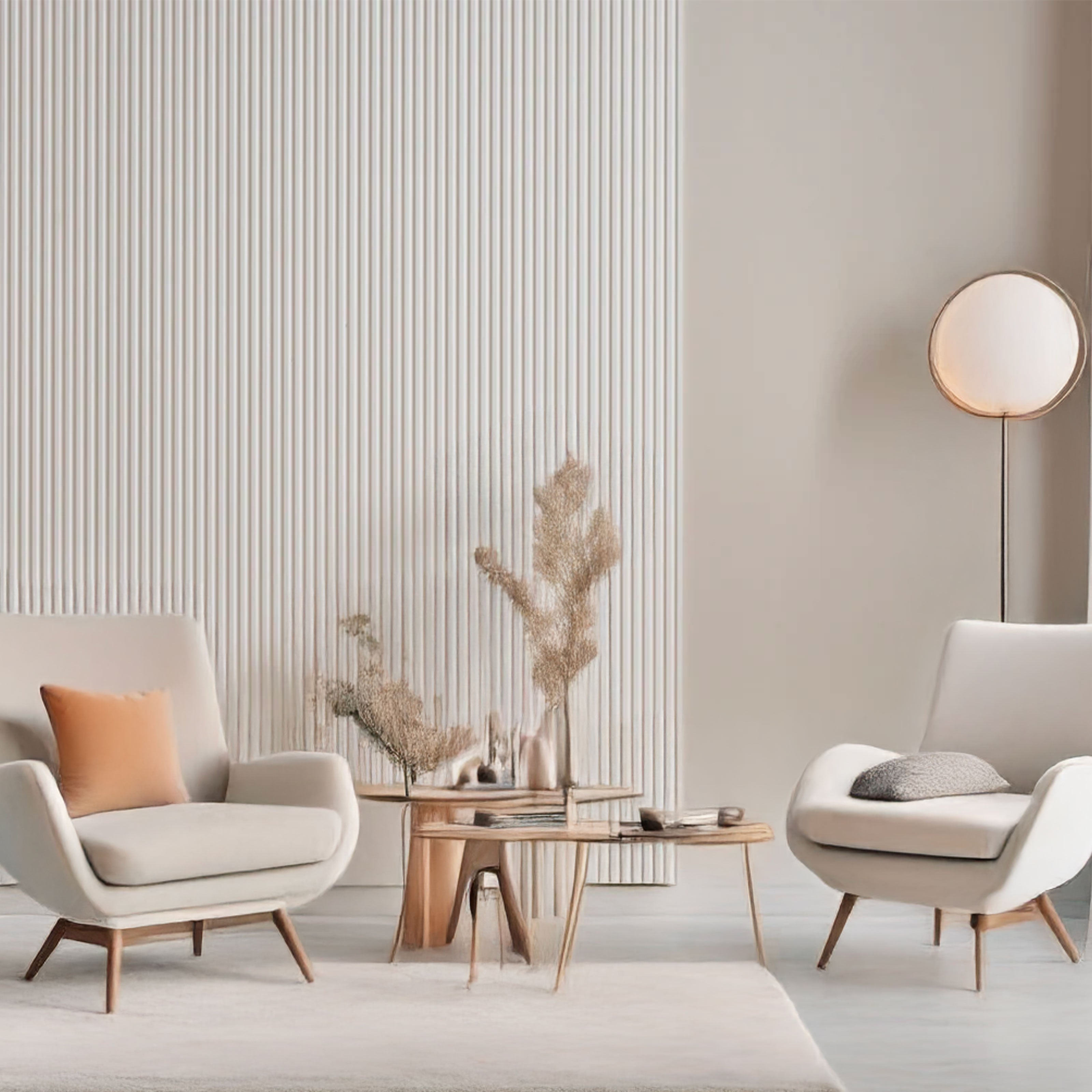 €3,44ml - Asta intera 12x120x2900mm di Rivestimento Parete Boiserie MILLERIGHE cannettato Lamelli in Polimeri bianco - Eternal Parquet