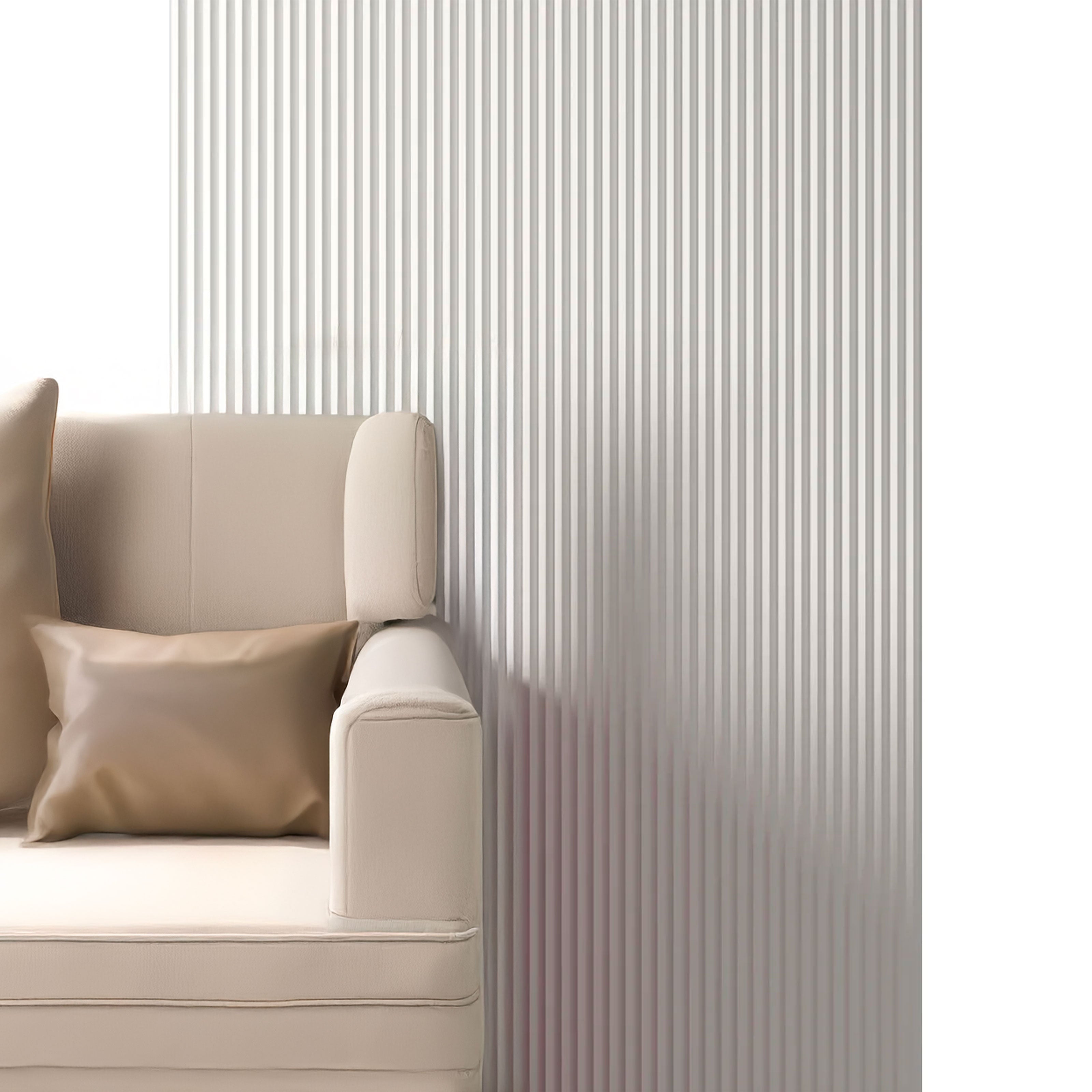 €4,99ml - Asta intera 10x200x2900mm di Rivestimento Parete Boiserie mod.PEAK cannettato Lamelli in Polimeri bianco - Eternal Parquet