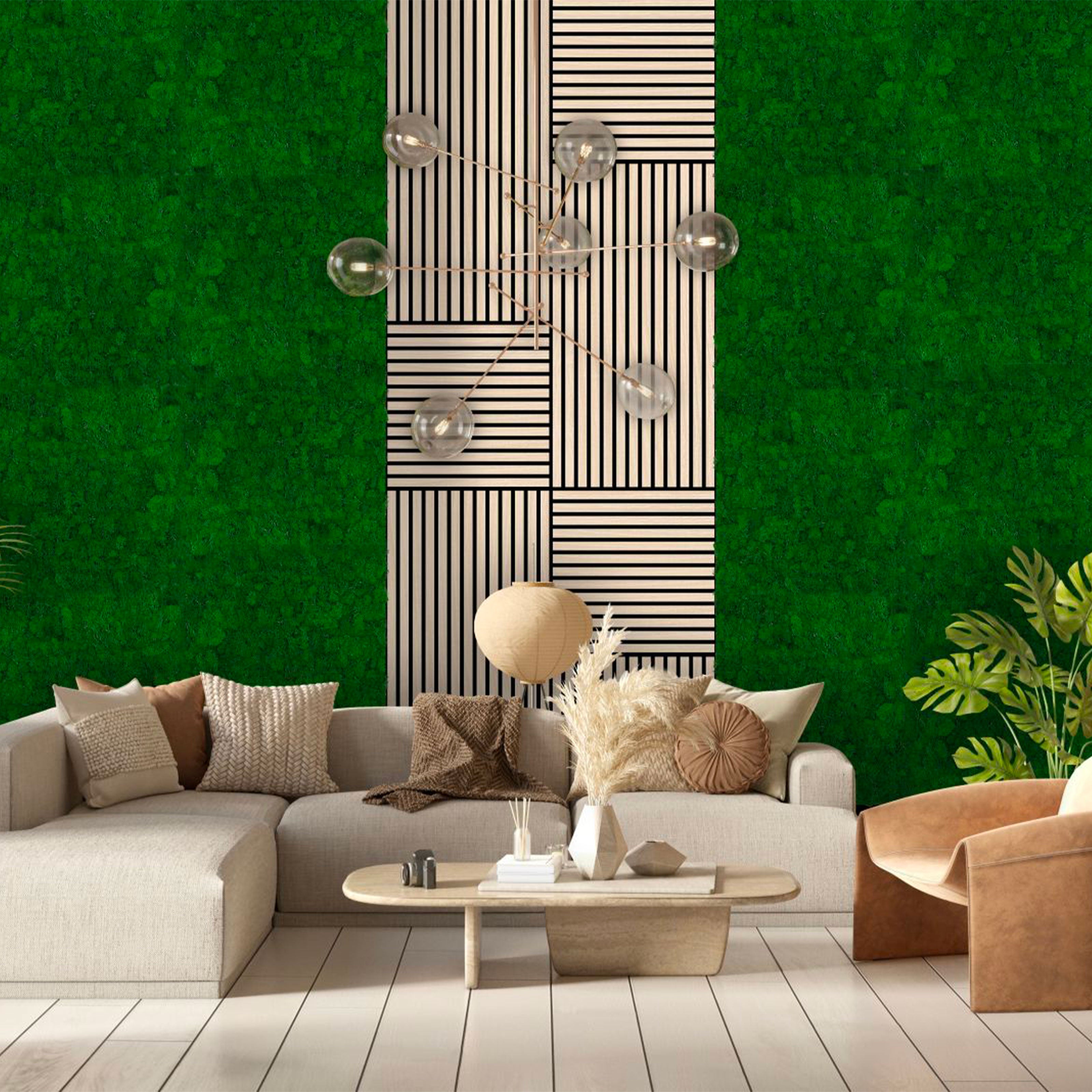 JANGAL Parete acustica a pannelli Modulabile LAMELLI 52x52cm rivestiti vero ROVERE mod. FANAL OAK Eternal Parquet