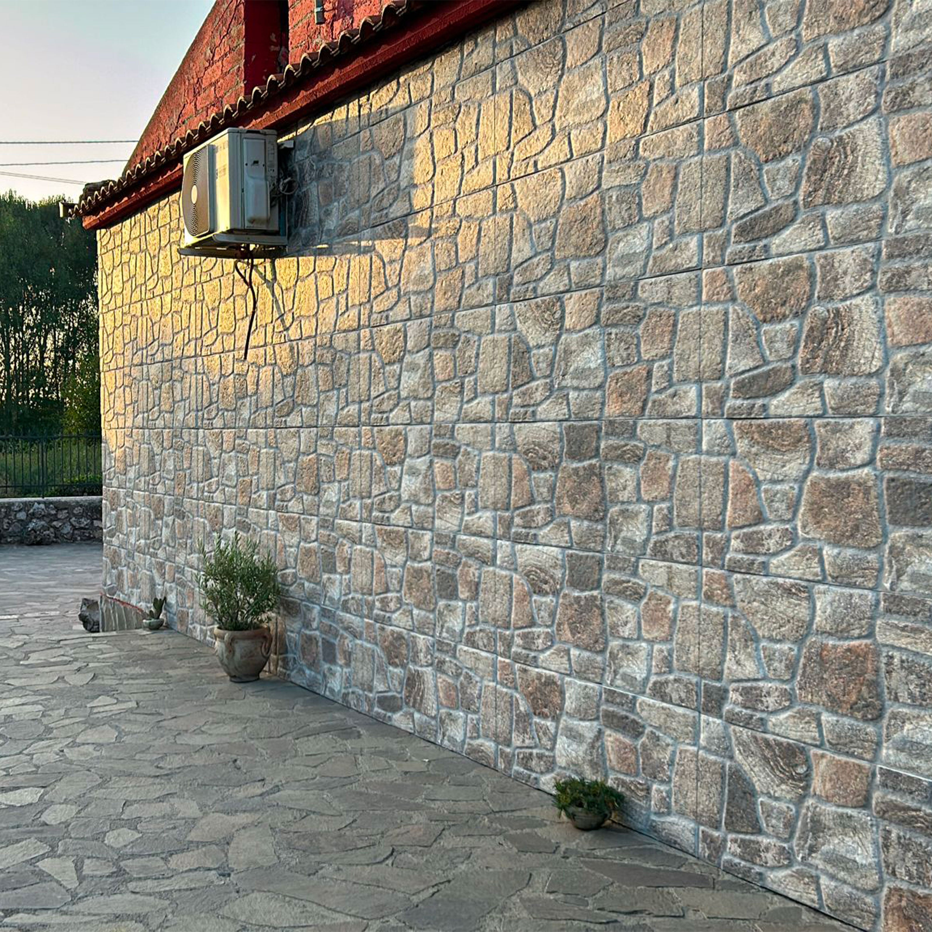 CAPPOTTO esterno - interno Pannello STYROFOAM e PIETRA GRIGIA 120x50cm spess. 4cm "con incastri" - Eternal Parquet