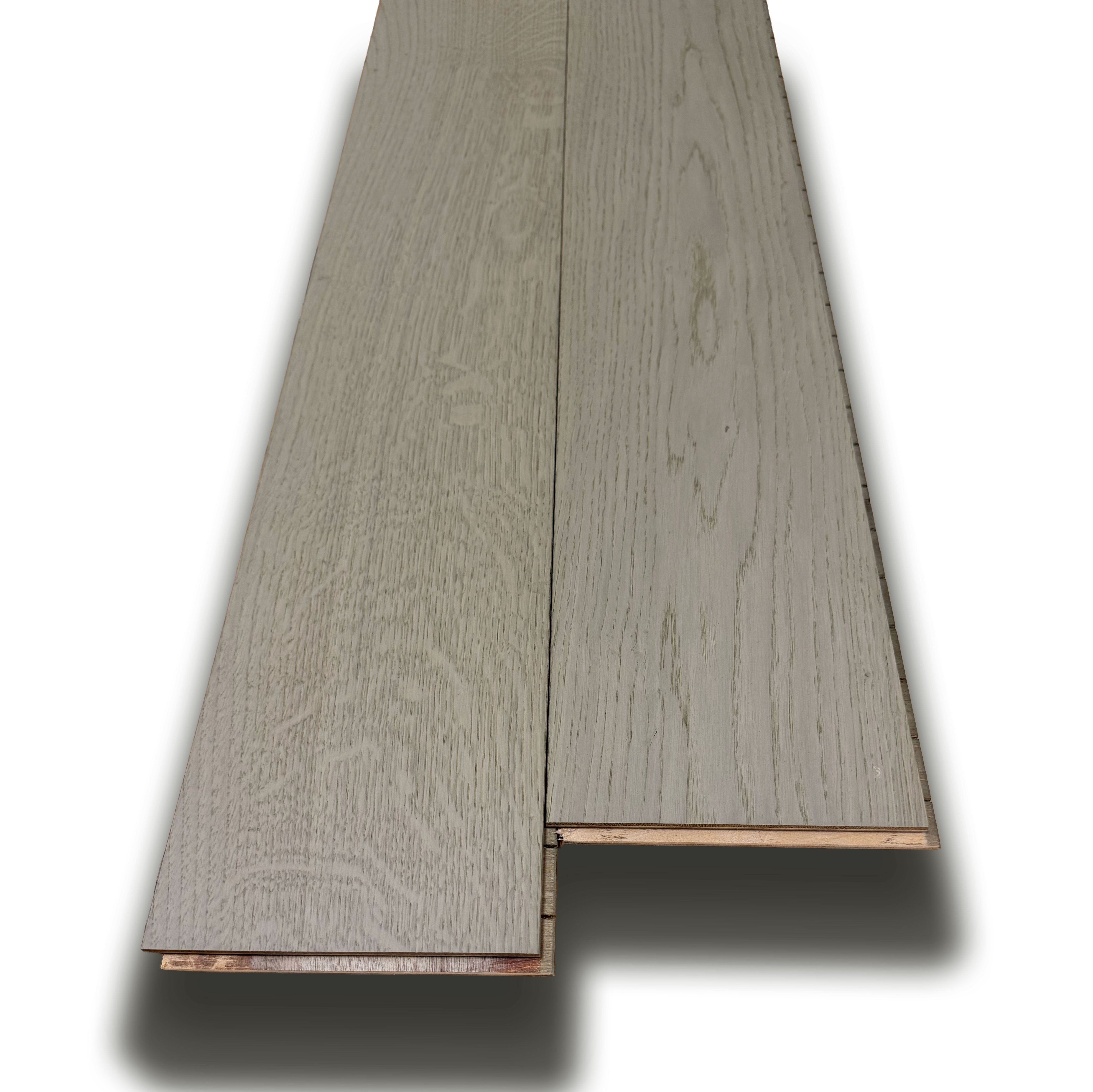 €24,90mq * STOCK GARBELOTTO * Lotto da 31mq di Parquet rovere Grigio caldo spazzolato 13x150x600/1200 - Eternal Parquet