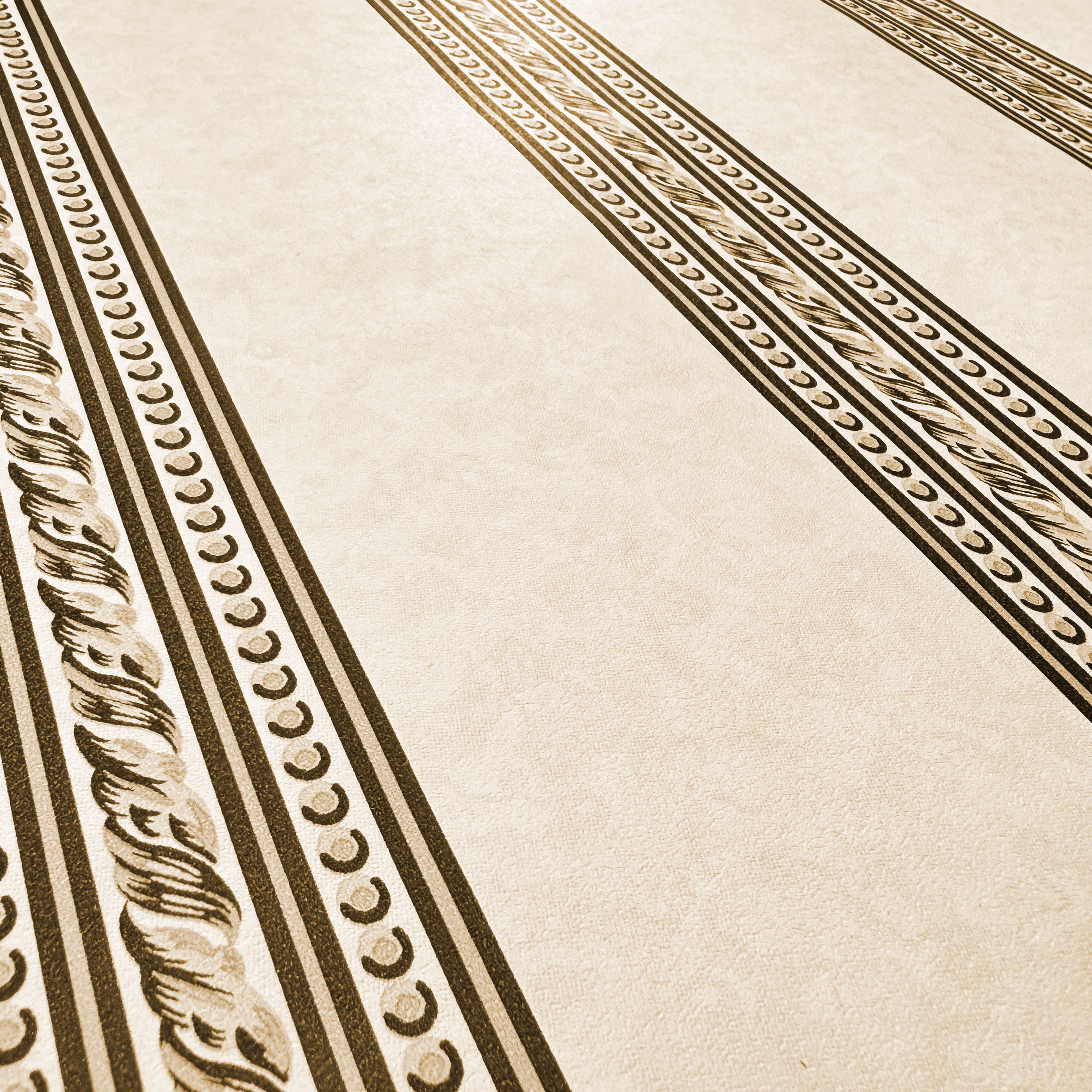 SUPER STOCK €0,56 al mq - Rotolo da 5,2mq (10x0,52mt) di Carta da Parati vinilica Top Quality lavabile RIGHE BEIGE - Eternal Parquet