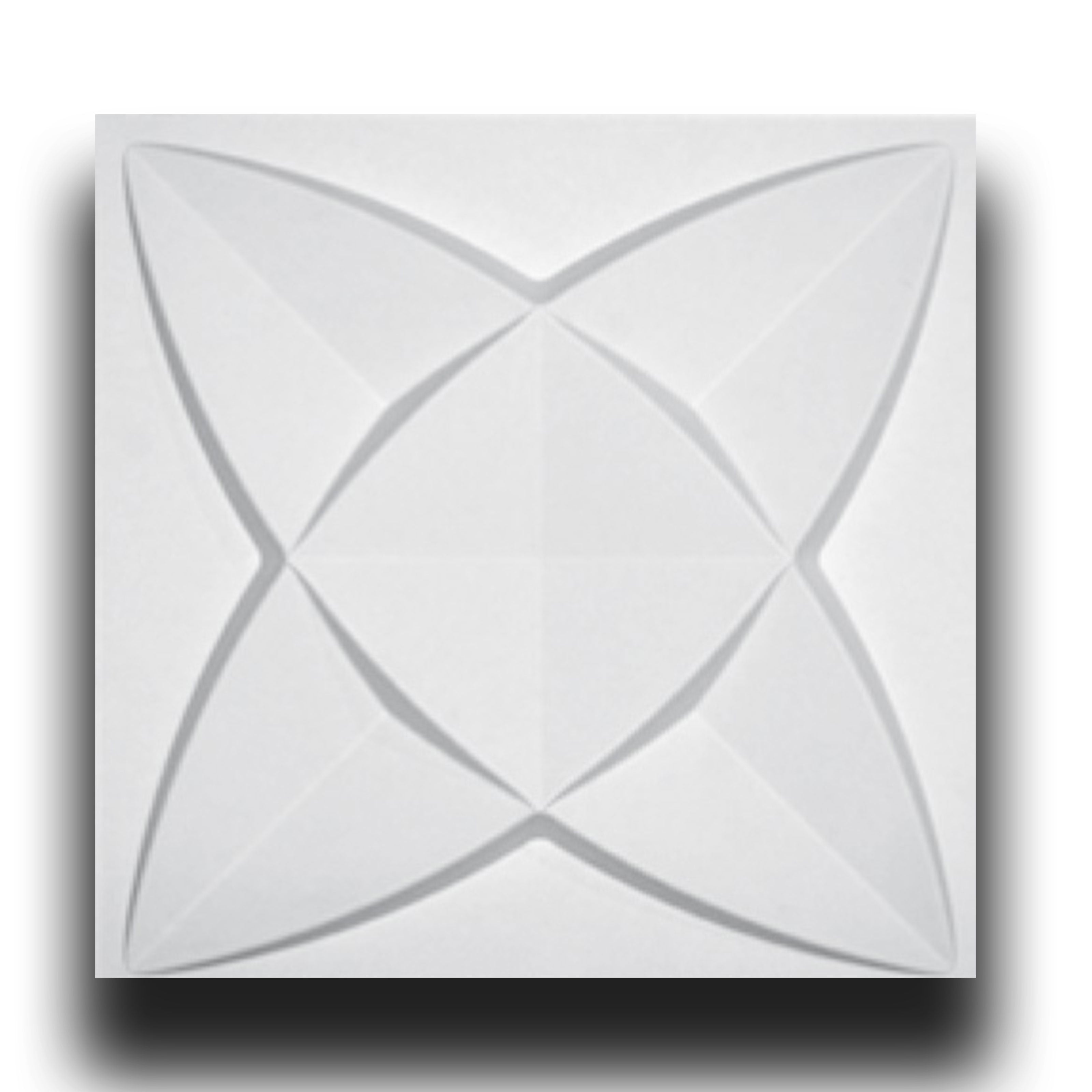 €1,99 Pannello in fibra naturale a parete 3D, rivestimento di lusso 3D 50X50cm BIANCO verniciabile PETALI - Eternal Parquet