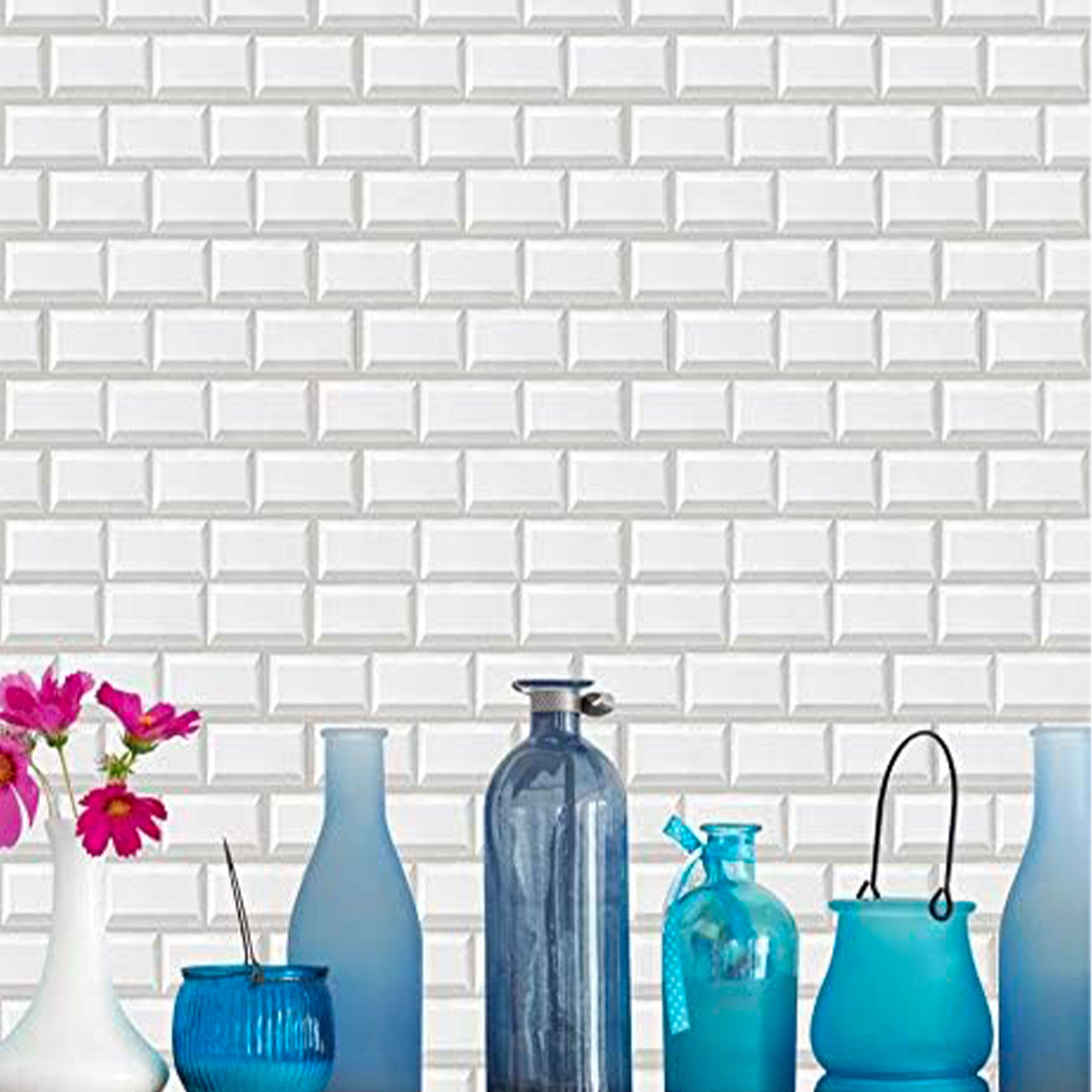 pacco da 4 Pannelli 3D Autoadesivi in PVC 30X30cm vari decori ultrarealistici ideali per bagni e cucine - Eternal Parquet