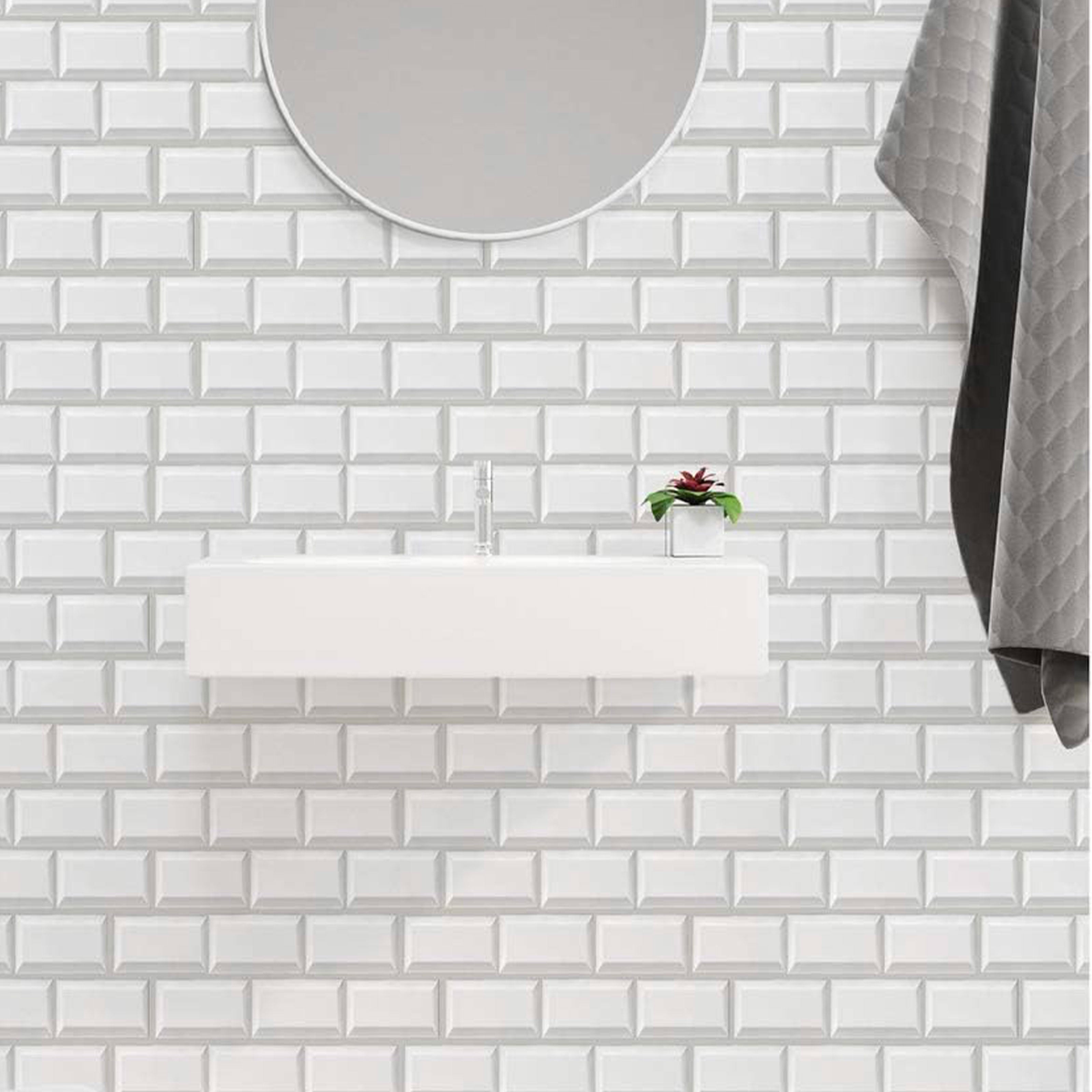 pacco da 4 Pannelli 3D Autoadesivi in PVC 30X30cm vari decori ultrarealistici ideali per bagni e cucine - Eternal Parquet