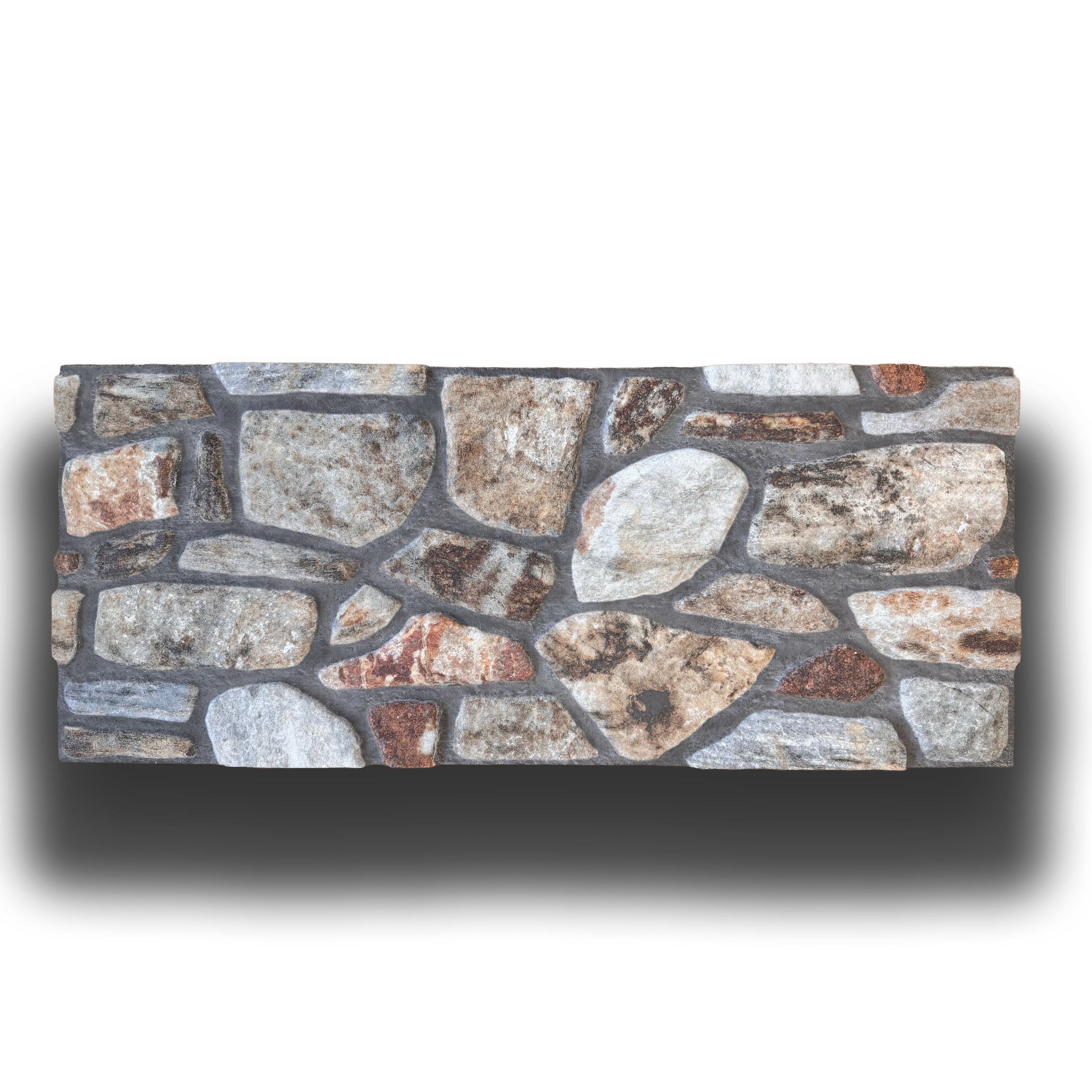 CAPPOTTO esterno - interno isolante in STYROFOAM 3D spess. 3cm (120x50cm) con resine e malta Pietra ossidata