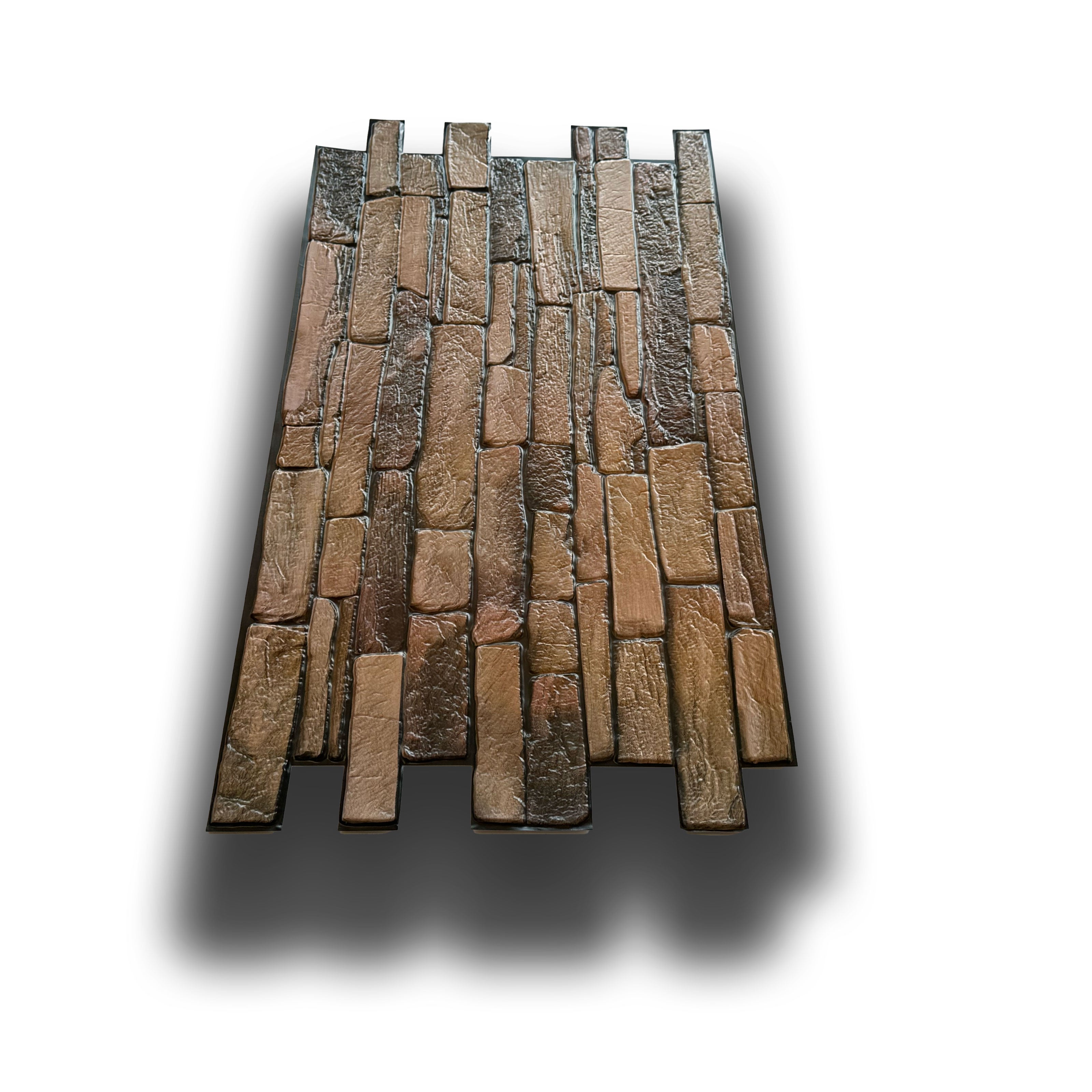 Pannelli 3D Rivestimento a parete in PVC effetto PIETRA CALDA MISTA 96x48cm Realistici, isolanti, idrorepellenti. - Eternal Parquet