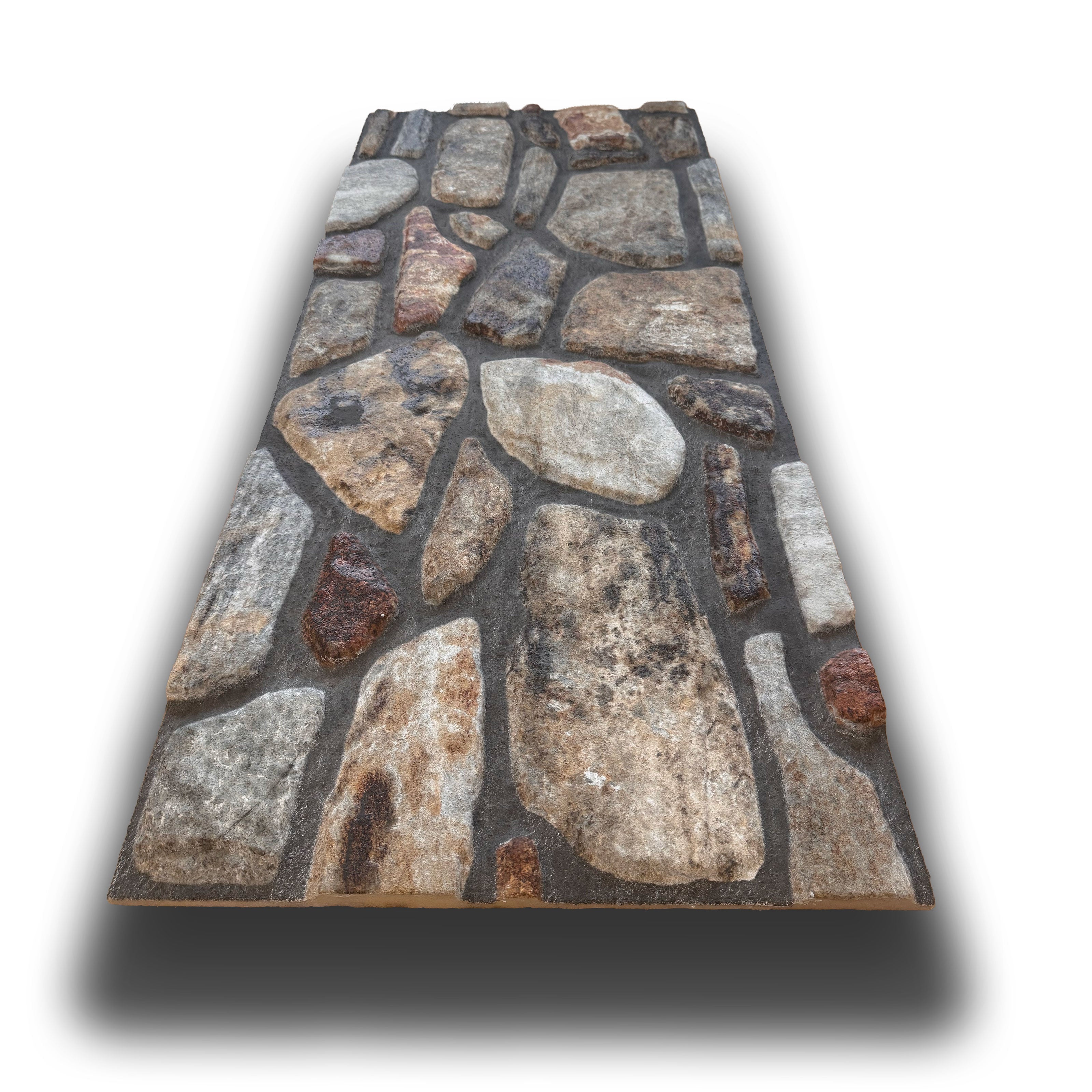 CAPPOTTO esterno - interno isolante in STYROFOAM 3D spess. 3cm (120x50cm) con resine e malta Pietra ossidata