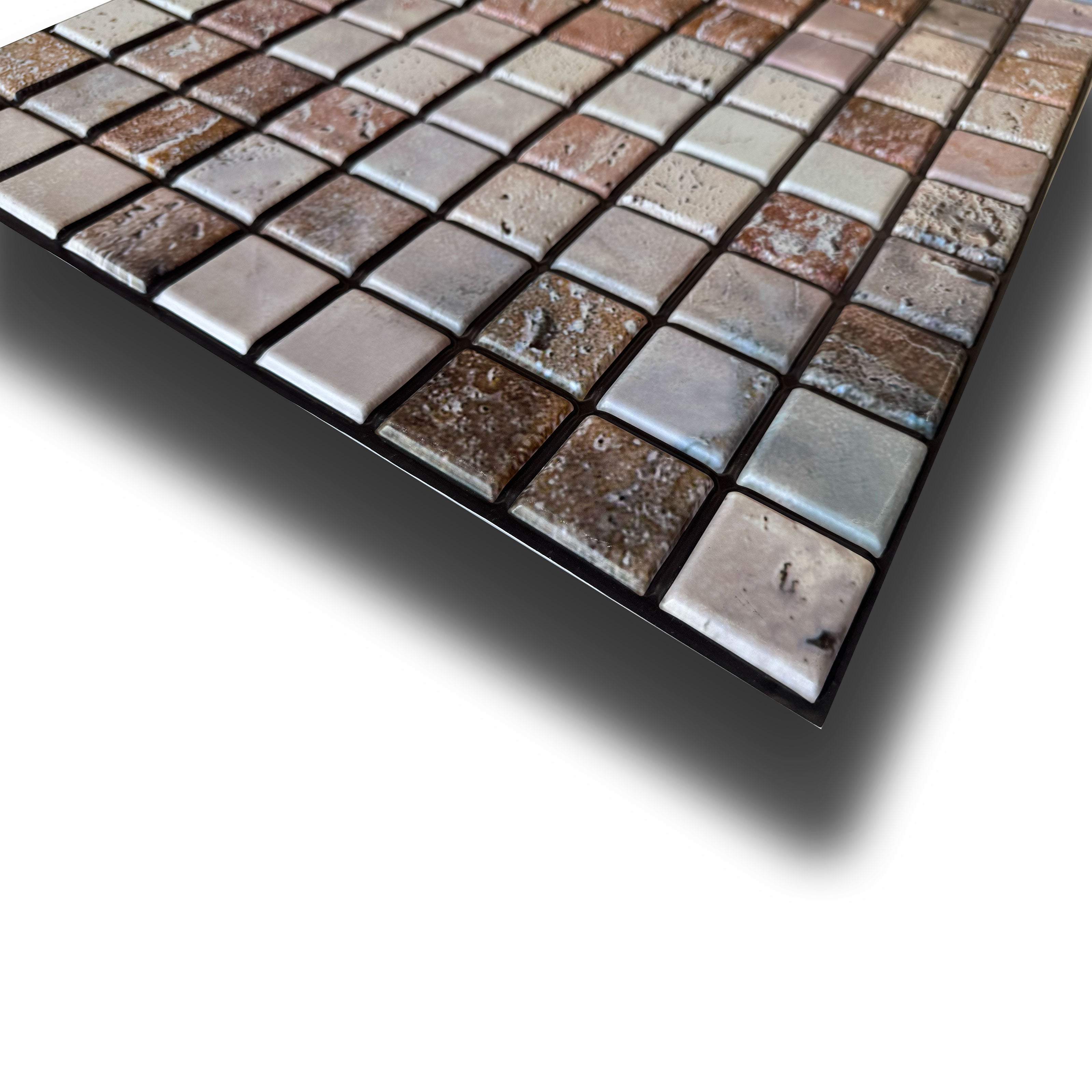 Pannelli 3D Rivestimento a parete in PVC effetto MOSAICO PIETRA 96x48cm Realistici, isolanti, idrorepellenti. - Eternal Parquet