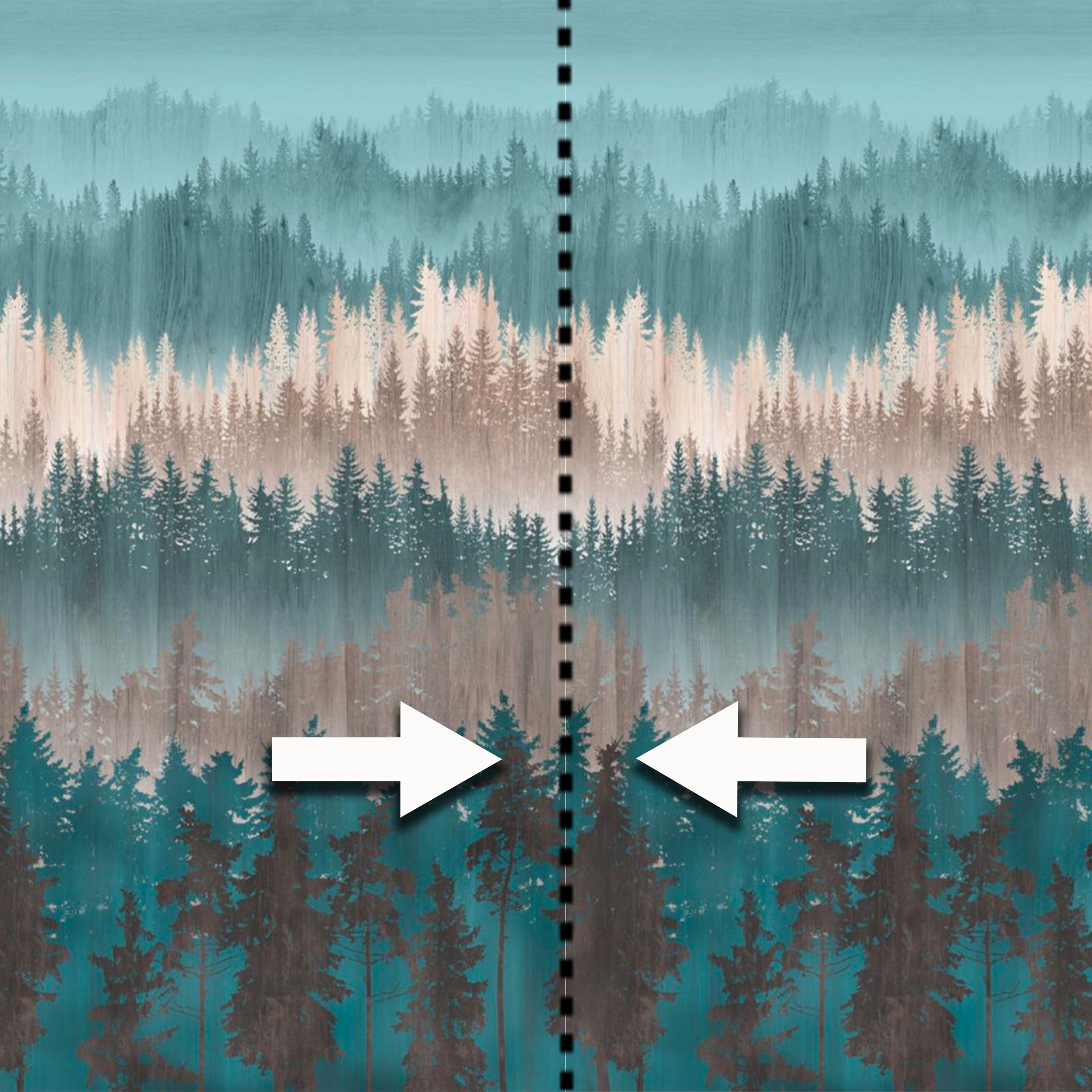 Pannello FOREST GREEN 159x280cm di Carta da Parati TNT VINILICO a modulo raccordabile continuativo (3 teli/rotoli) - Eternal Parquet