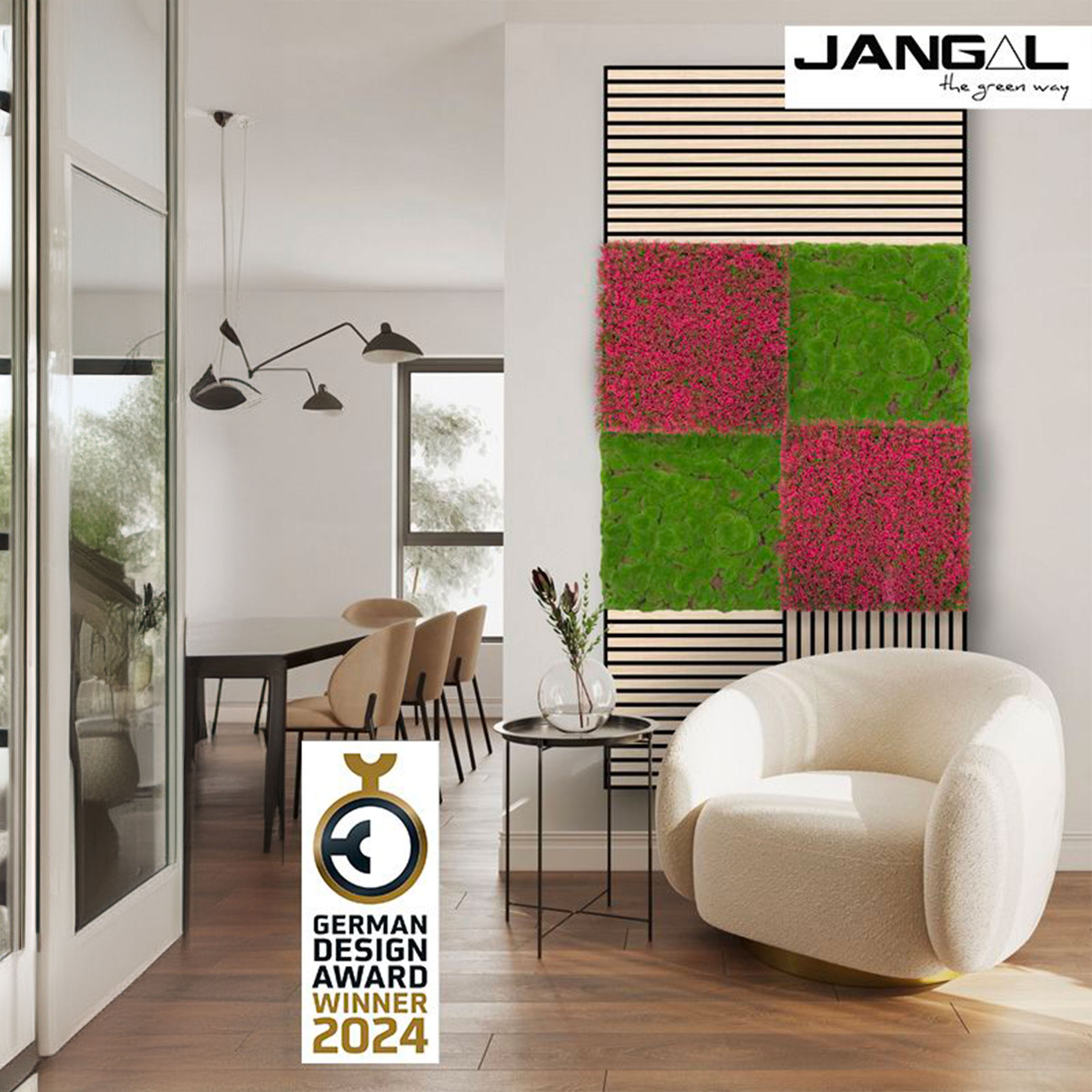 JANGAL Pannelli acustici Modulabili in FLORA sintetica ULTRAREALISTICA 52x52cm mod. PINK - Eternal Parquet