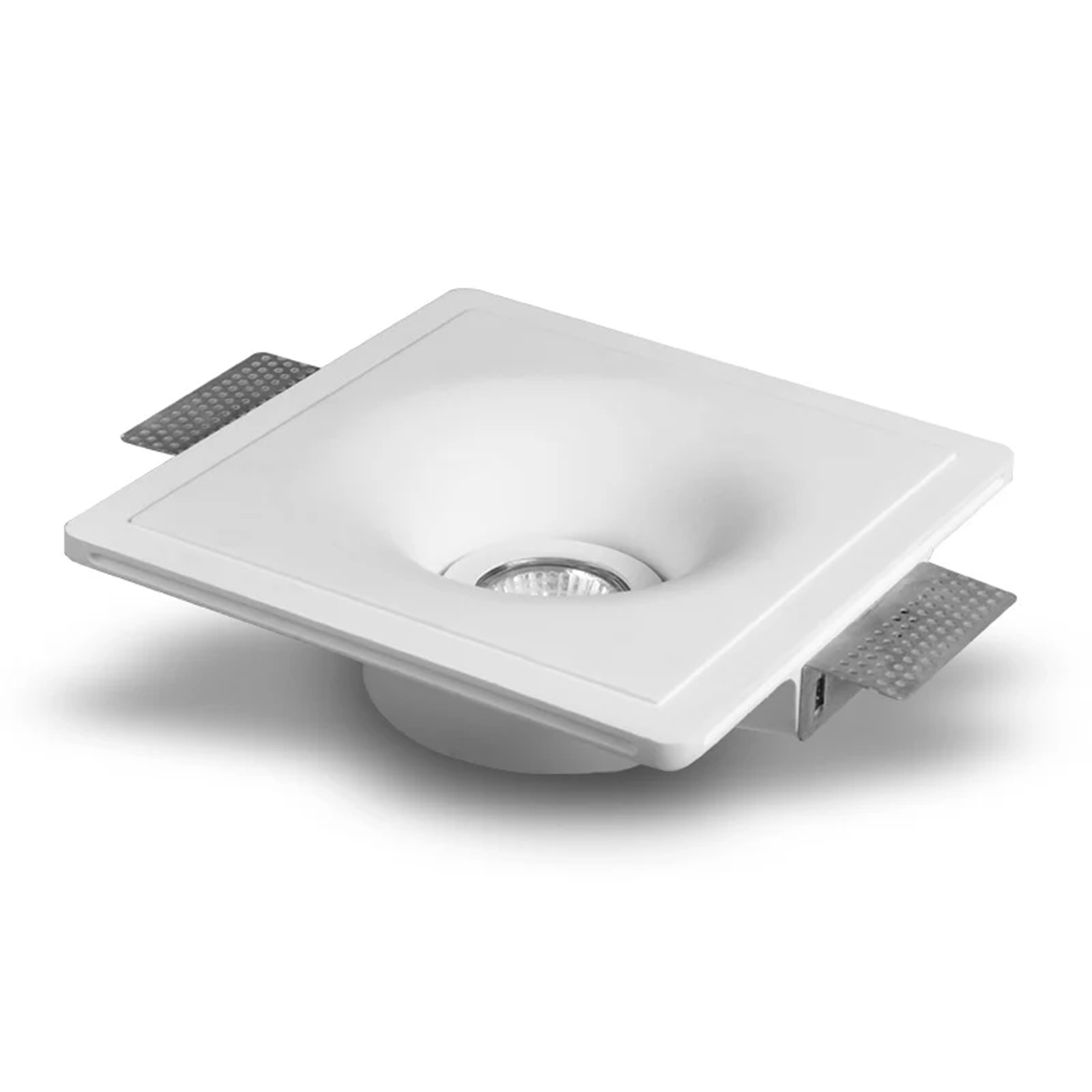 *STOCK* Portafaretto In Gesso Ceramico ad incasso Orientabile 155x155mm 40W GU10 IP20 - Eternal Parquet