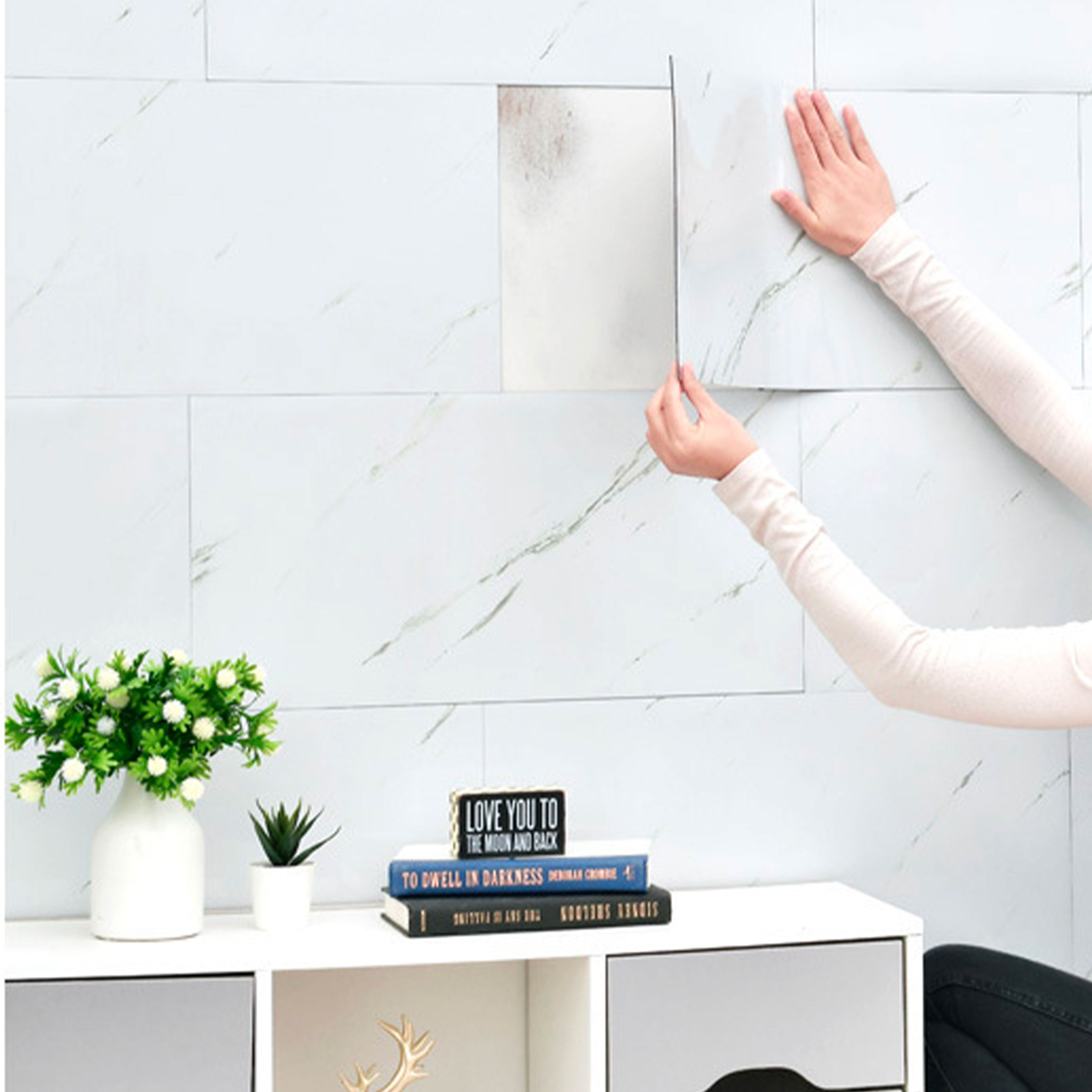 Pannelli in PVC Autoadesivi Effetto Marmo/Granito 60x30xcm Lussuosi, isolanti, idrorepellenti, ignifughi - Eternal Parquet