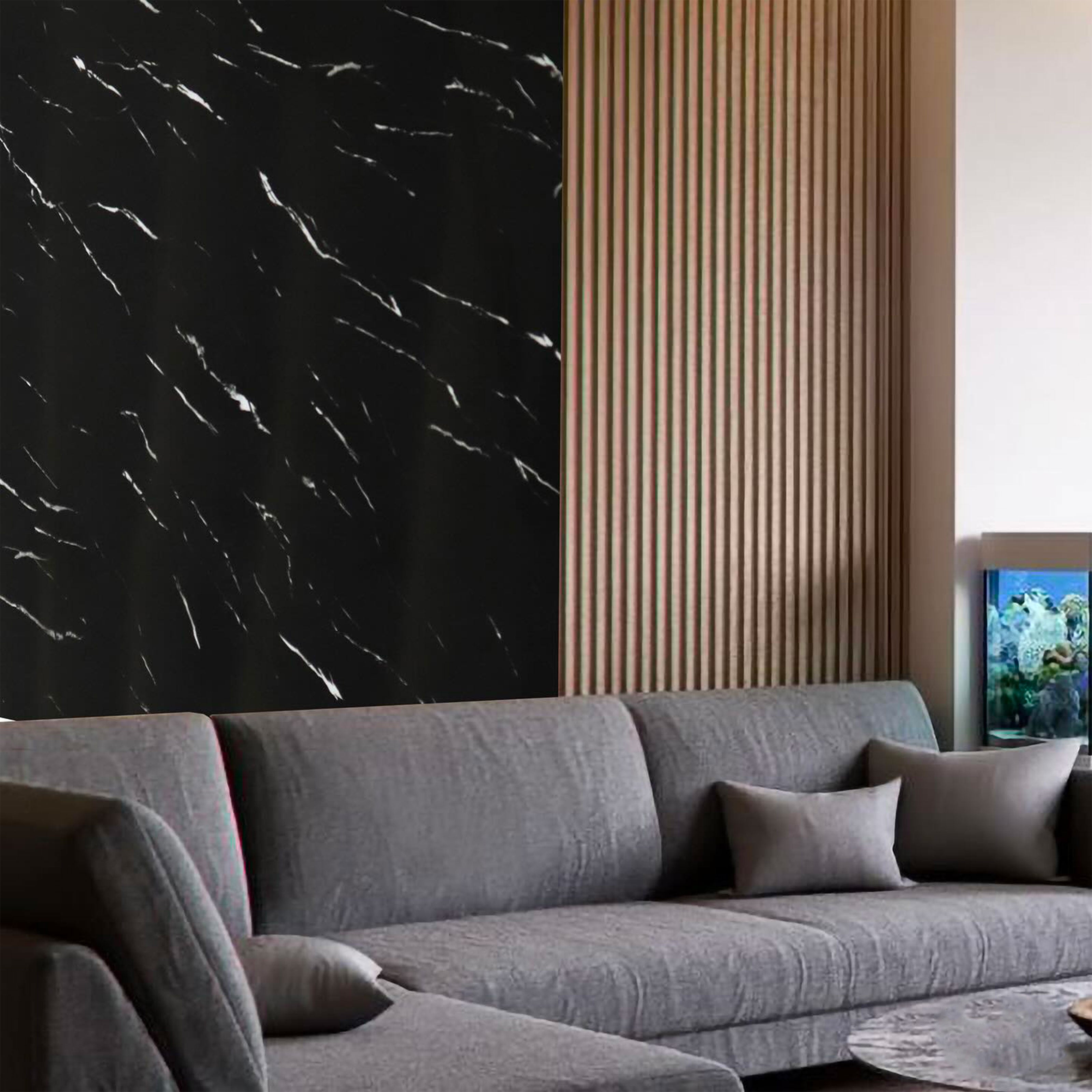 Pacco da n.4pz (2,9mq) Pannelli rivestimento in Polimeri Ultrarealistico effetto Marmo lucido 1220x600x4mm mod.PROCIDA - Eternal Parquet