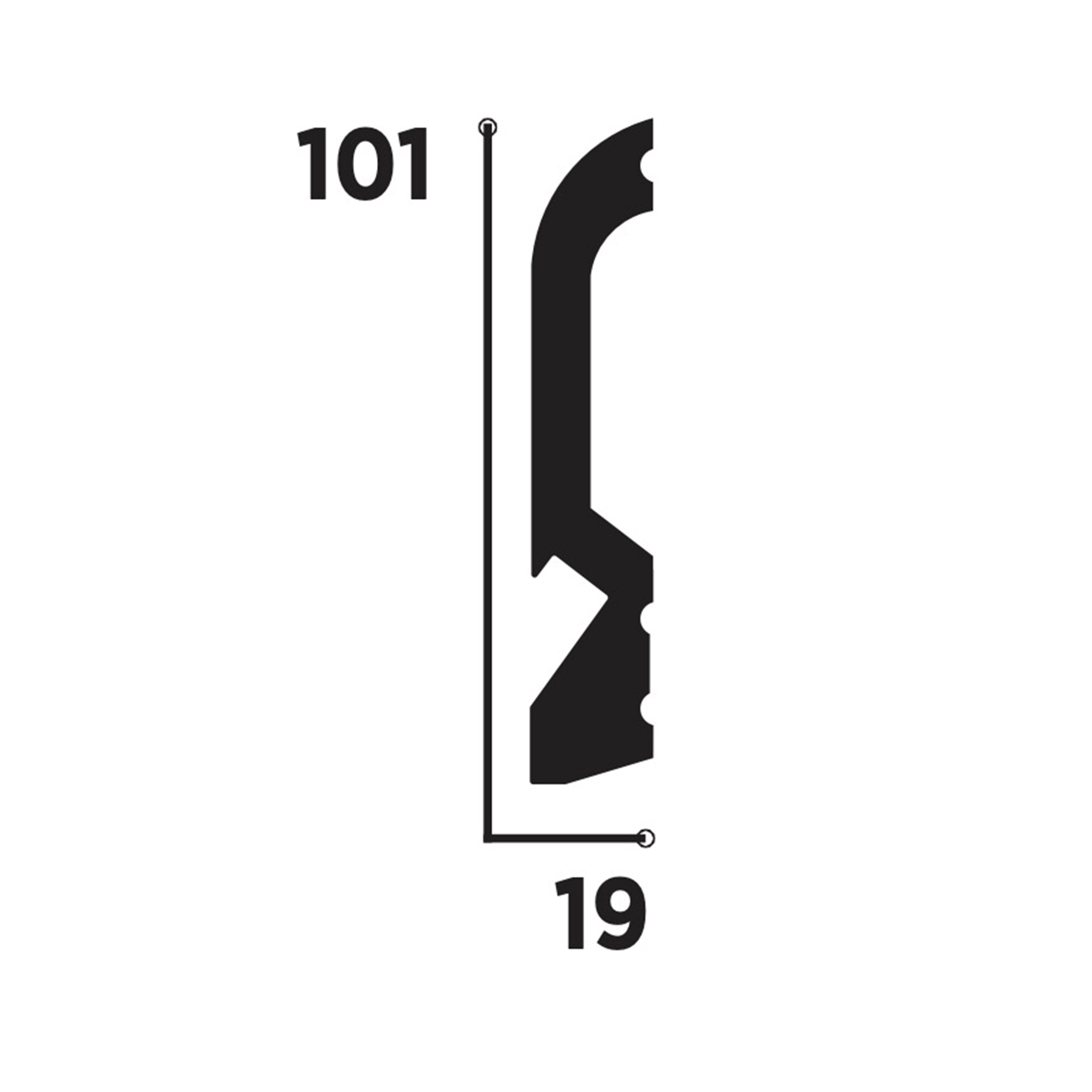 bancale da 93,6ml di Battiscopa BC incasso LED in POLIMERI FeelingWood-HD 100x19mm - BIANCO - Eternal Parquet