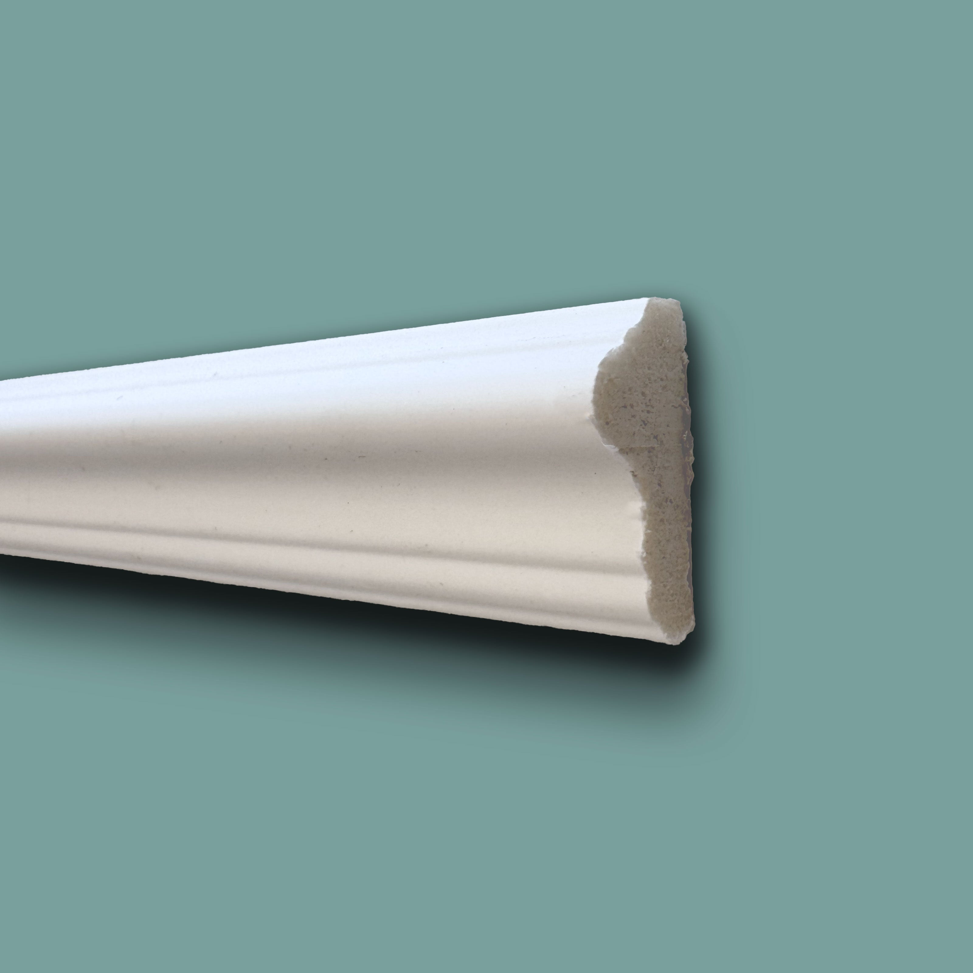 Profilo BUGNA per boiserie in Polimeri Bianco RAL 9016 verniciabile 20X10mm (Prezzo al metro) - Eternal Parquet